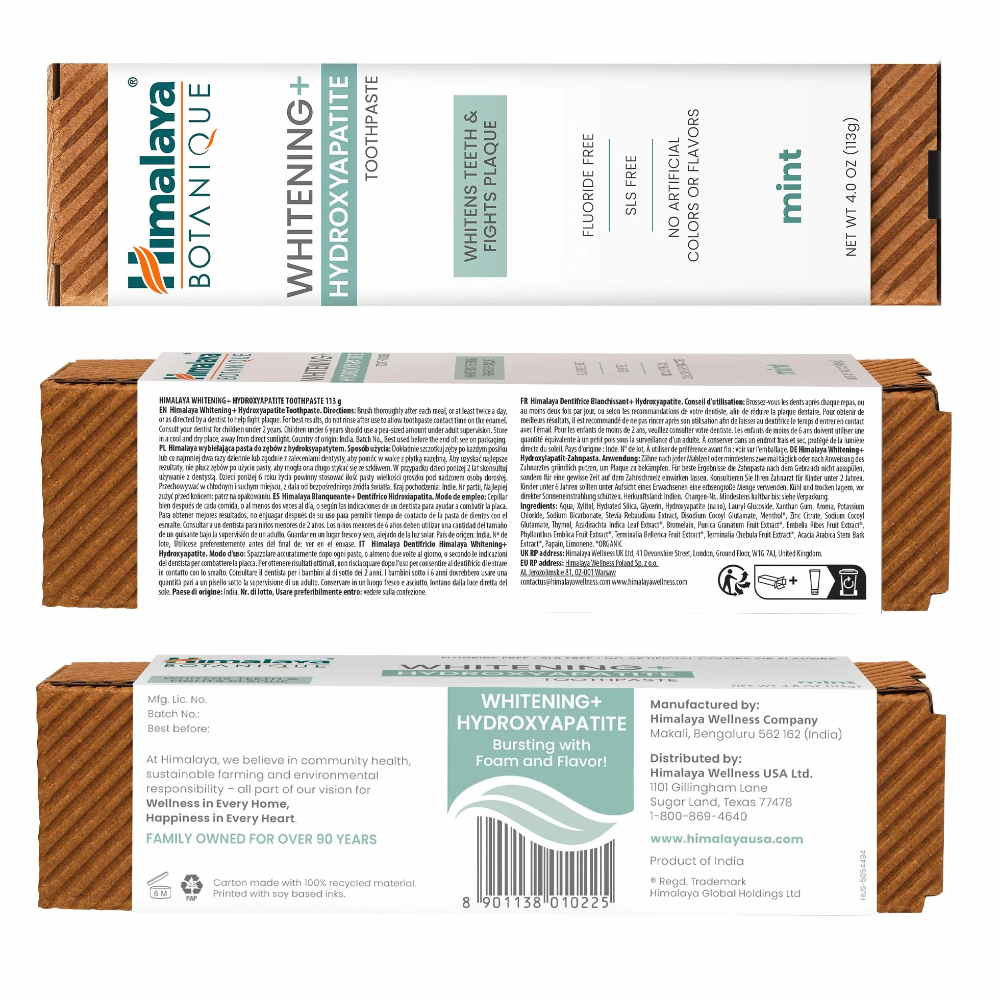 Himalaya Botanique Wybielająca hydroksyapatytowa pasta do zębów 113g