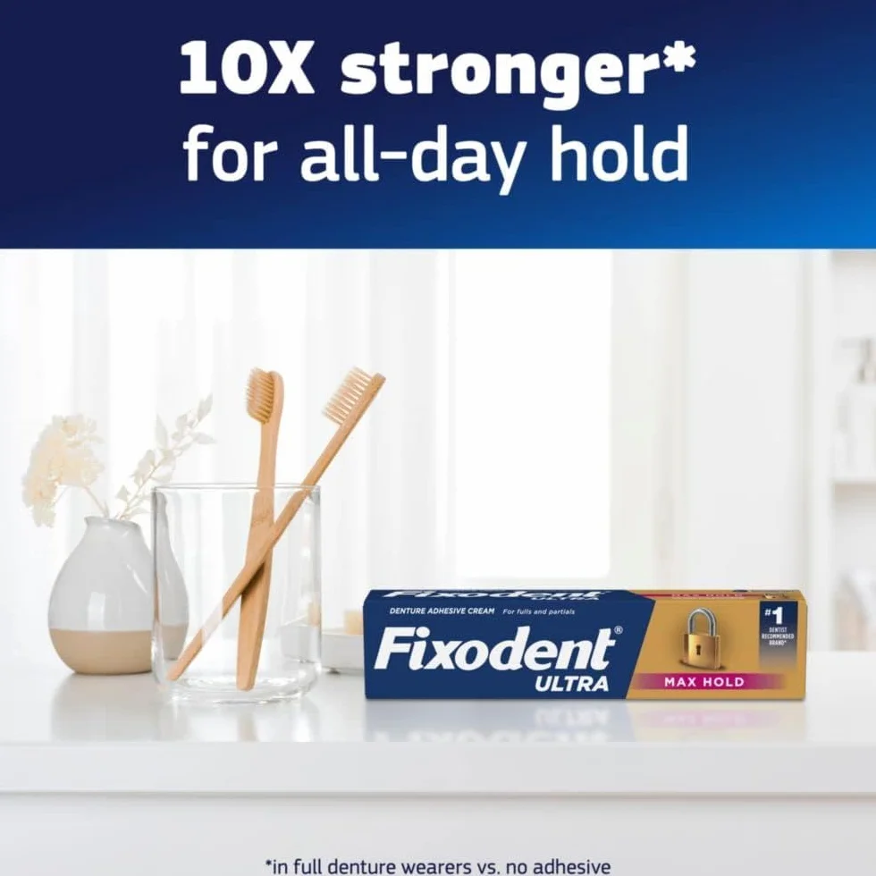 Fixodent Ultra Max Hold klej do zębów 62,4 g opakowanie 3 szt