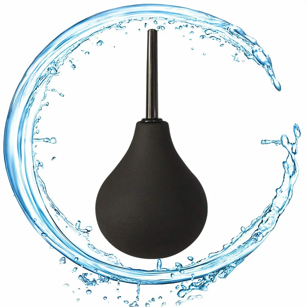 TSHAOUN Bulb Douche silikonowa cienka dysza 160 ml czarna 15,5 x 7 cm