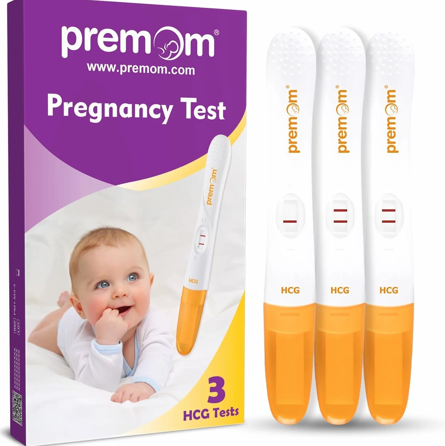 Premom Test Ciążowy 10 IU/L Szybki z Aplikacją