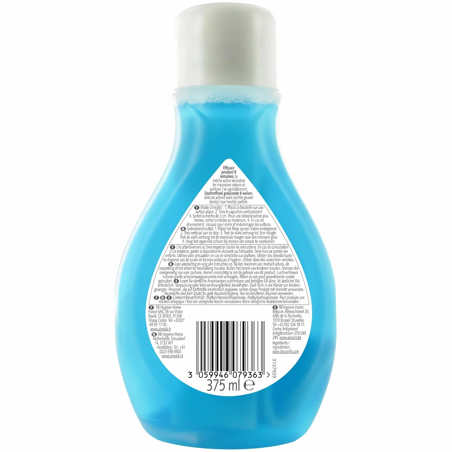 Air Wick Activ – ekspozytor zapachowy o świeżym zapachu przeciwko nieprzyjemnym zapachom – zapach: świeżość lodowca – 3 x 375 ml