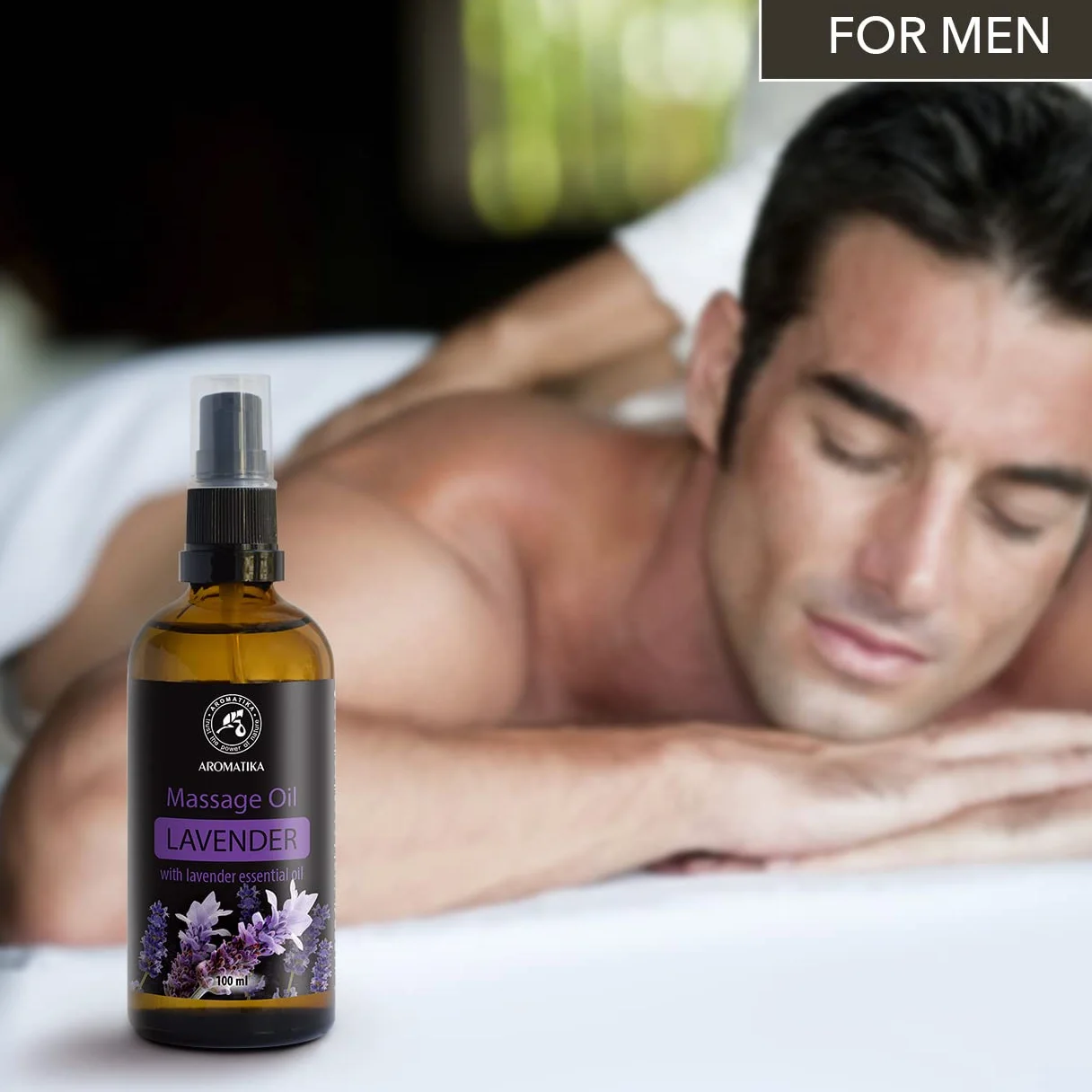 Lavender Massage Oil 100ml - 100% Natural Lavender Body Massage Oil - Natural Cosmetics - De-Stress - Good Sleep - Calming - Skin Care - Beauty - Body Massage - Soft Relaxing Aroma Oil