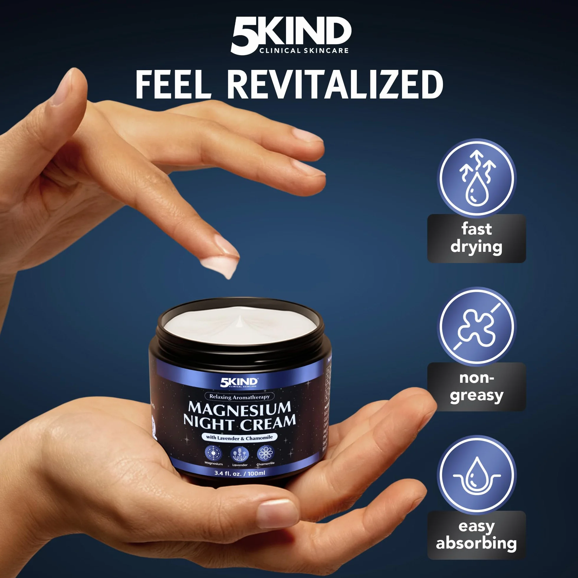 5Kind Magnesium Sleep Cream 100 ml – Relaksujący Magnezowy Balsam z Lawendą i Rumiankiem