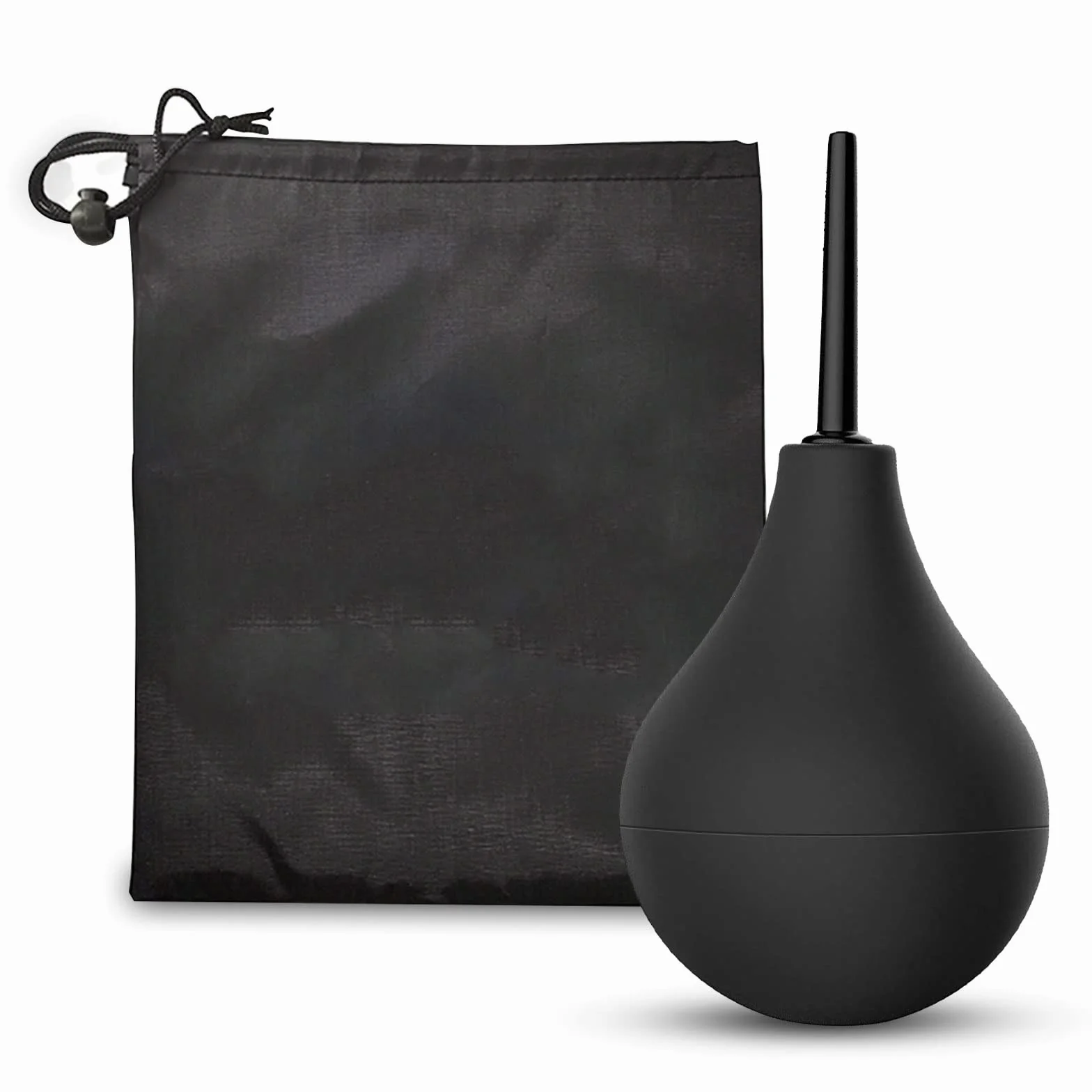 TSHAOUN Bulb Douche silikonowa cienka dysza 160 ml czarna 15,5 x 7 cm