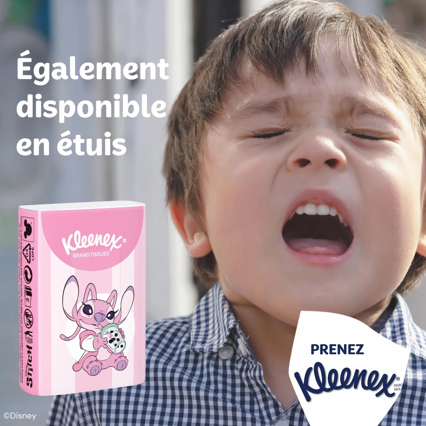 Kleenex Disney pudełka na chusteczki higieniczne, różne wzory, 3-warstwowe, 12 pudełek w kostkę, po 48 chusteczek