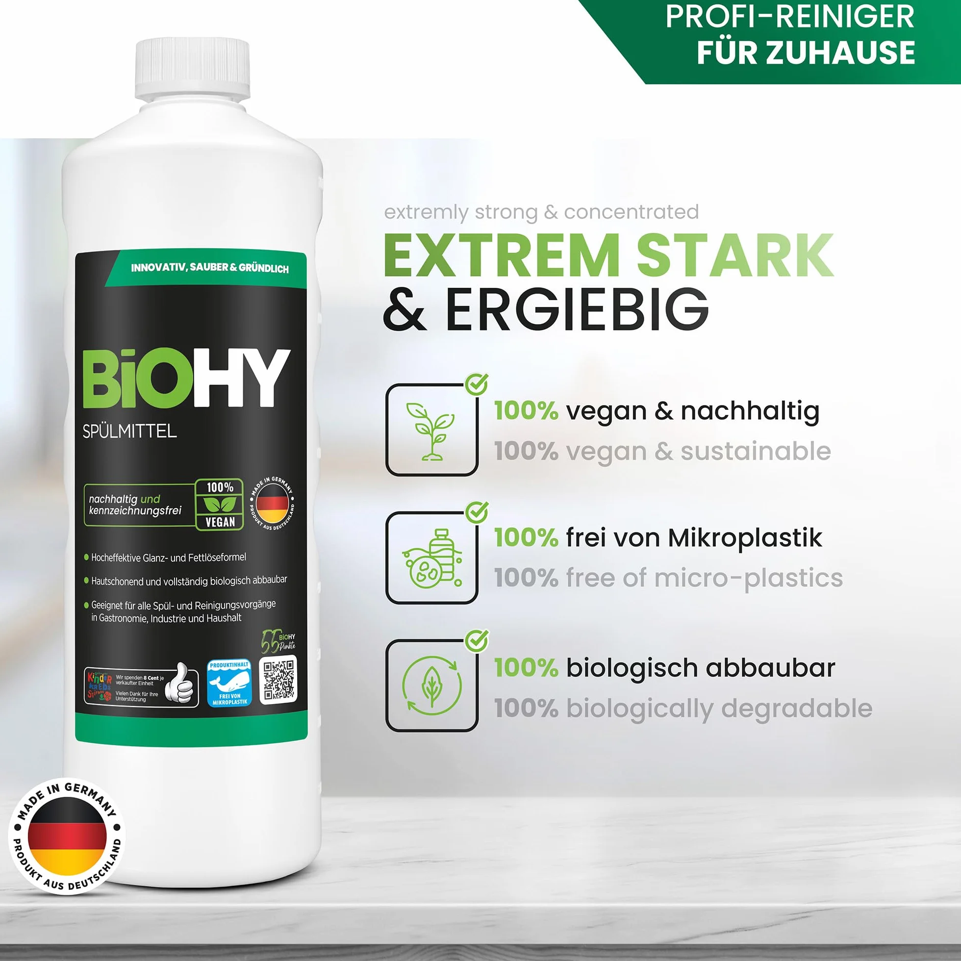 BiOHY Detergent do mycia naczyń 10l kanister Biodegradowalny Nabłyszczający Odtłuszczający
