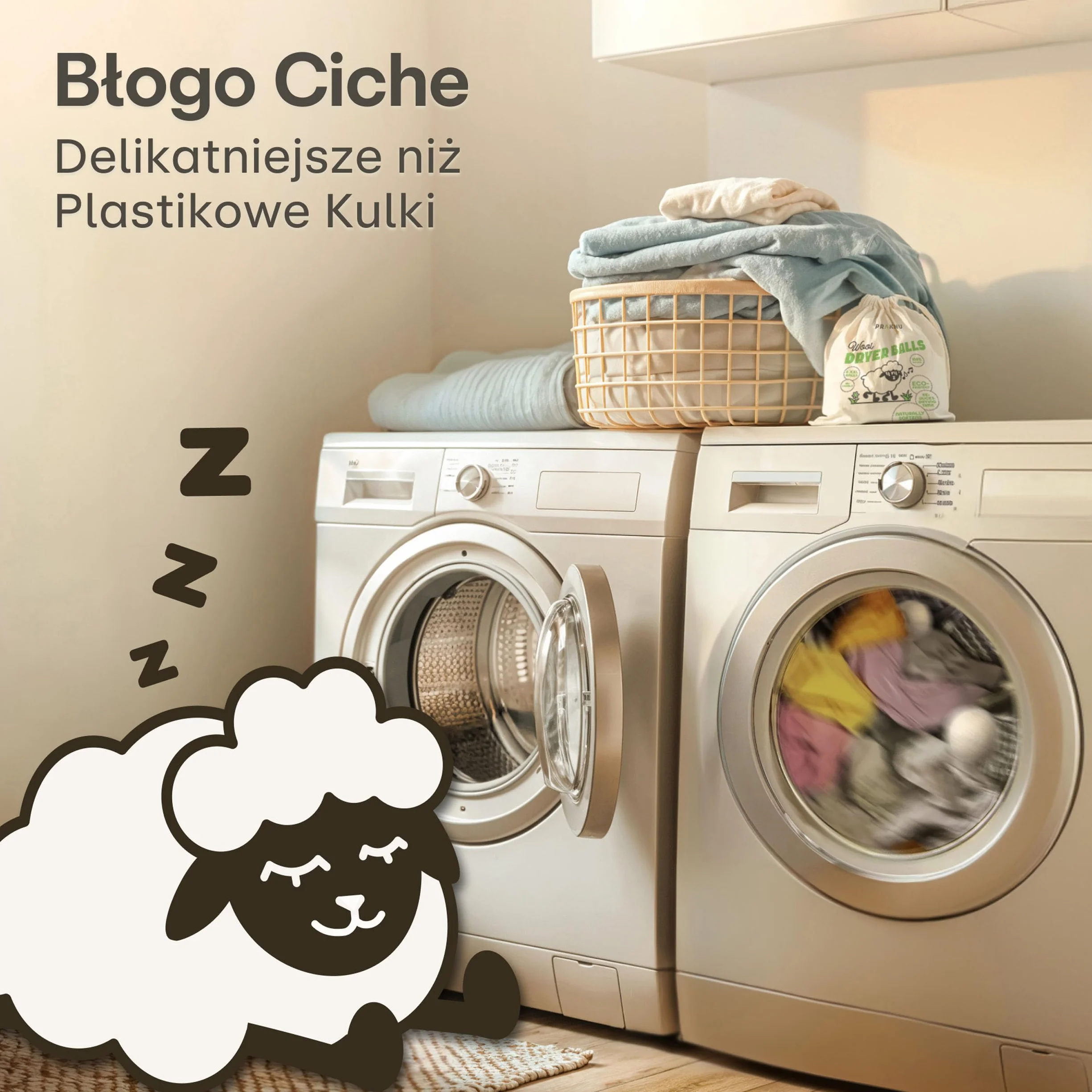Kulki do Suszarki Bębnowej z Wełny Owczej - Organiczne Kulki do Suszenia