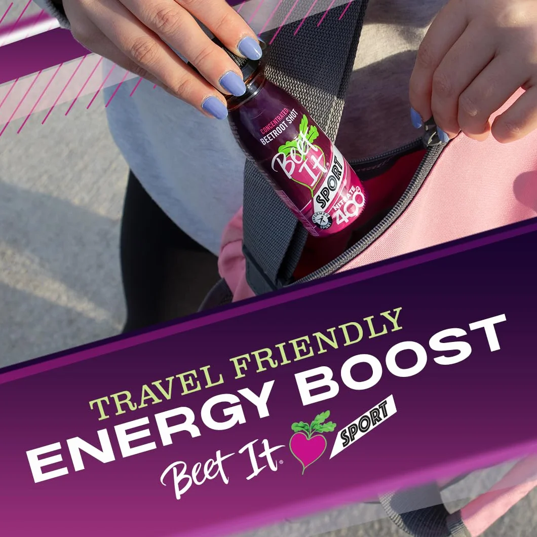 Beet It Sport Nitrate 400 – zastrzyki o wysokiej zawartości azotanu – skoncentrowany sok z buraków (15 x 70 ml) zwiększa wydajność tlenku azotu i wytrzymałość sportową