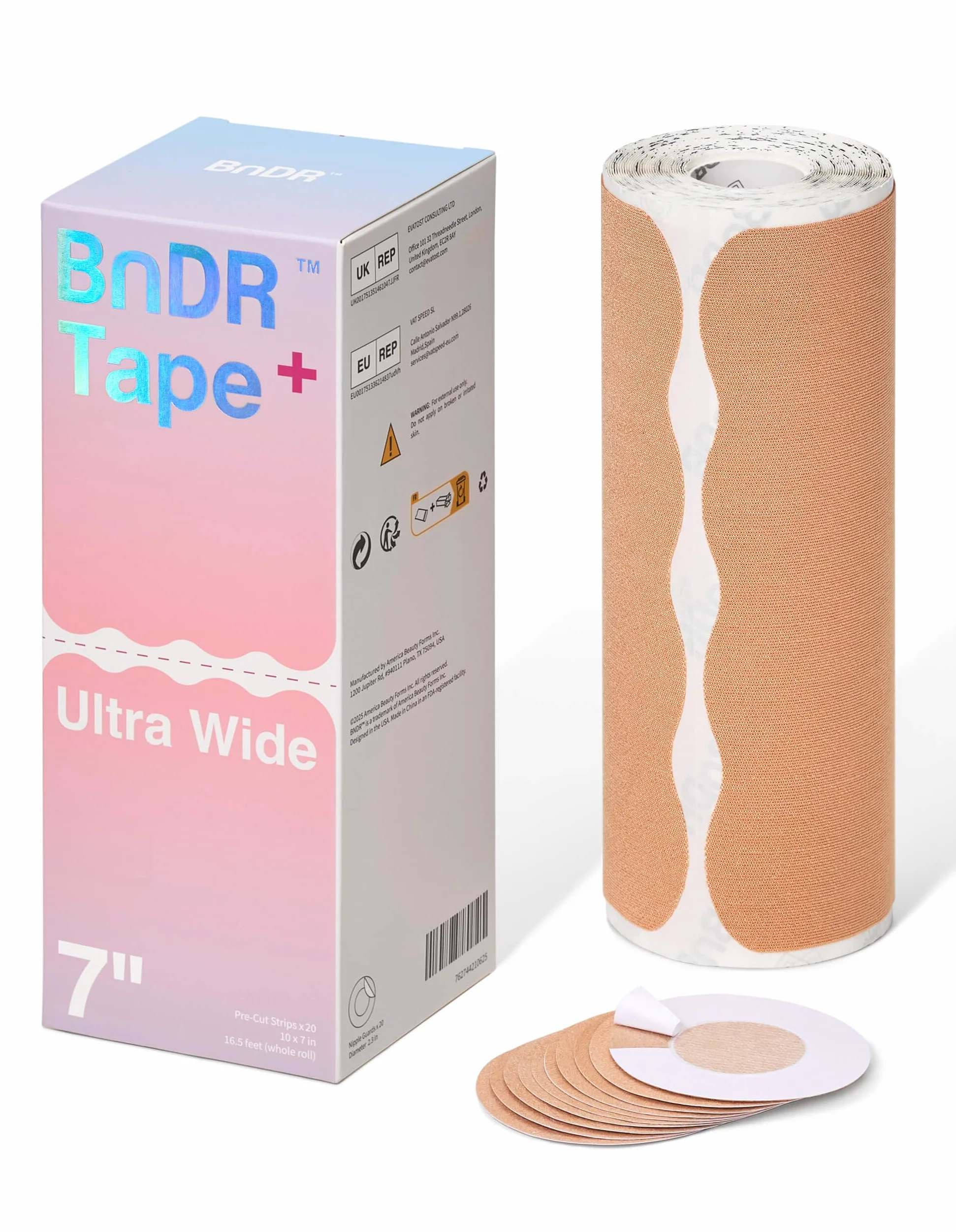 Taśma kineziologiczna do wiązania piersi FTM 5m 18cm Precut Chest Binding Tape