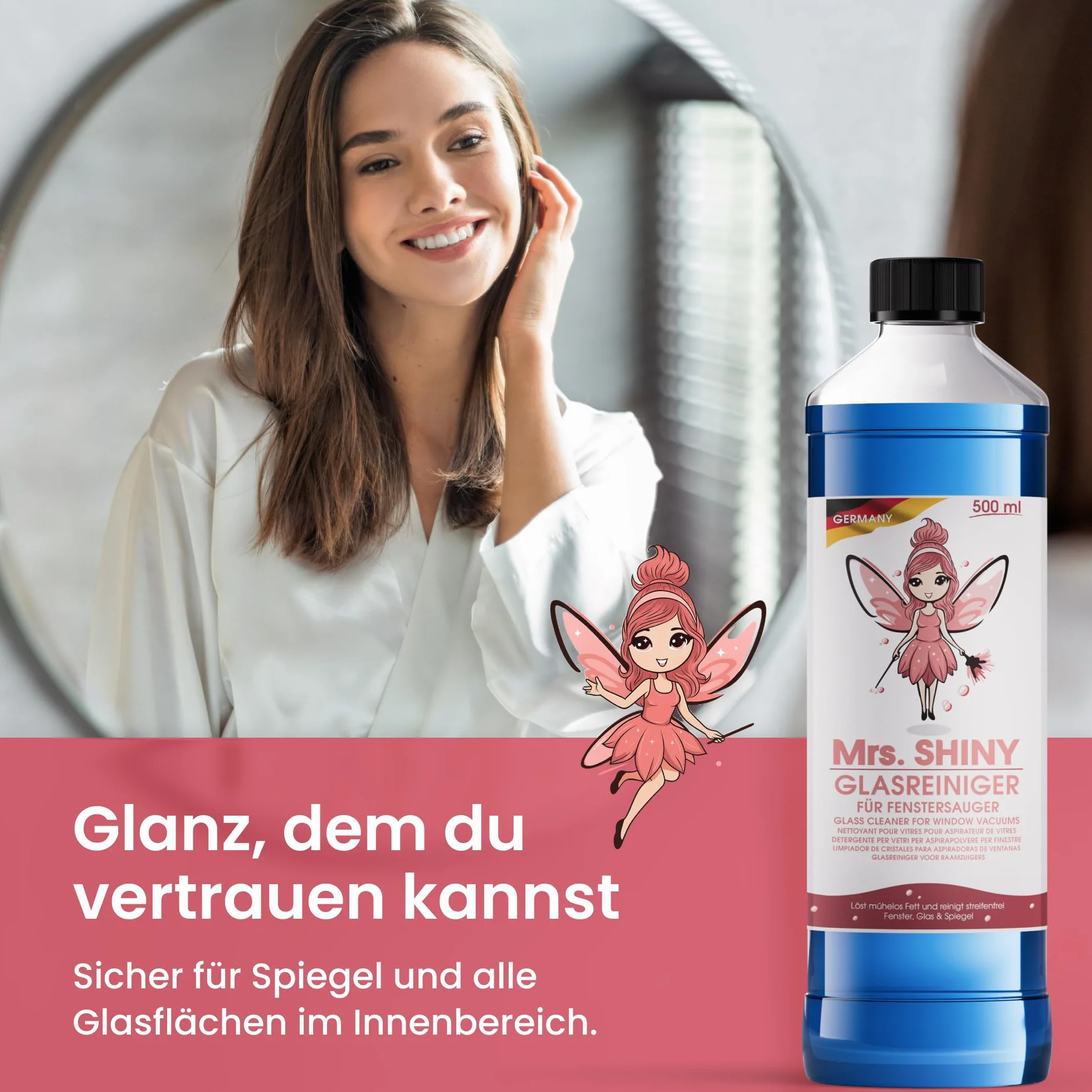 MRS. SHINY Środek do czyszczenia szyb 500 ml bez smug do okien luster szkła