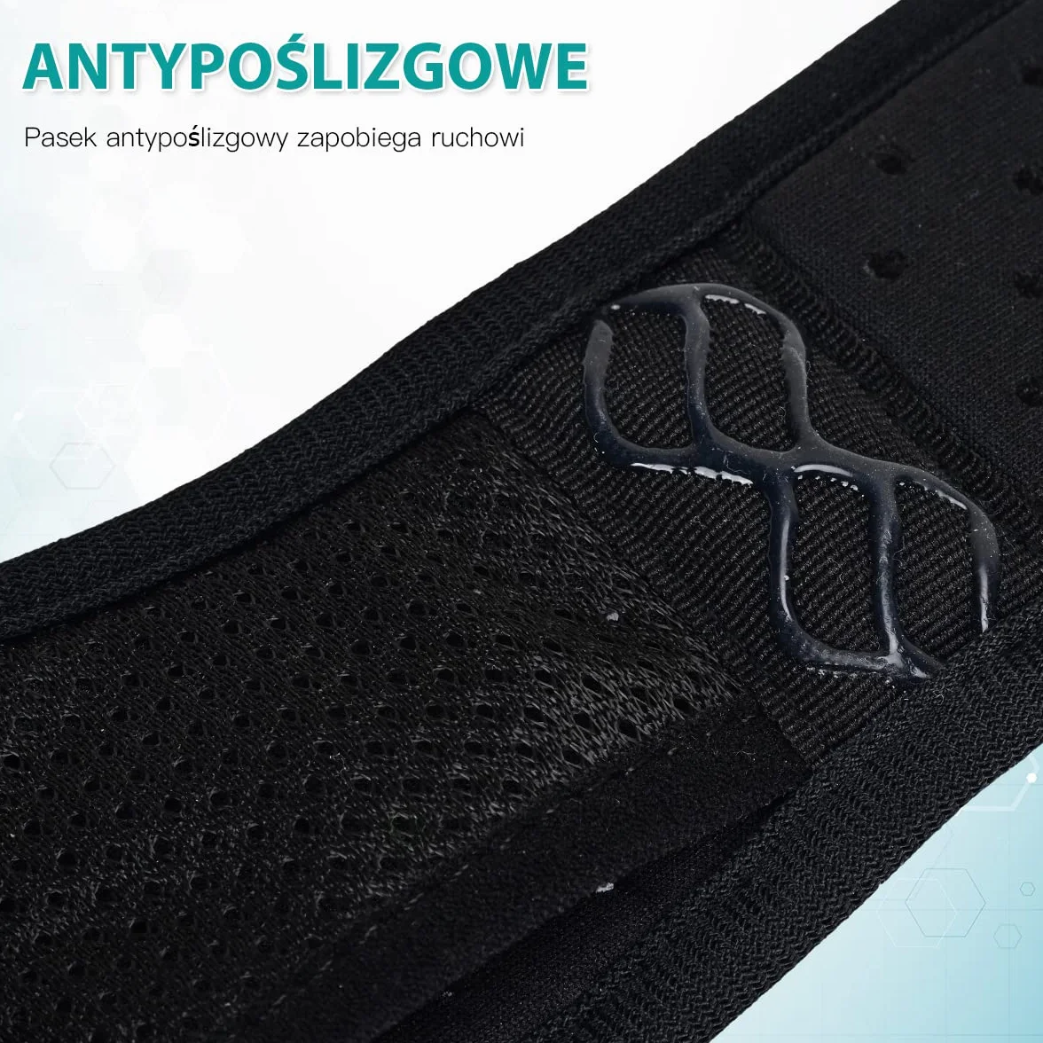 Pas przepukliny dla mężczyzn i kobiet Lewa lub prawa strona z wyjmowanymi podkładkami kompresyjnymi Czarny średni