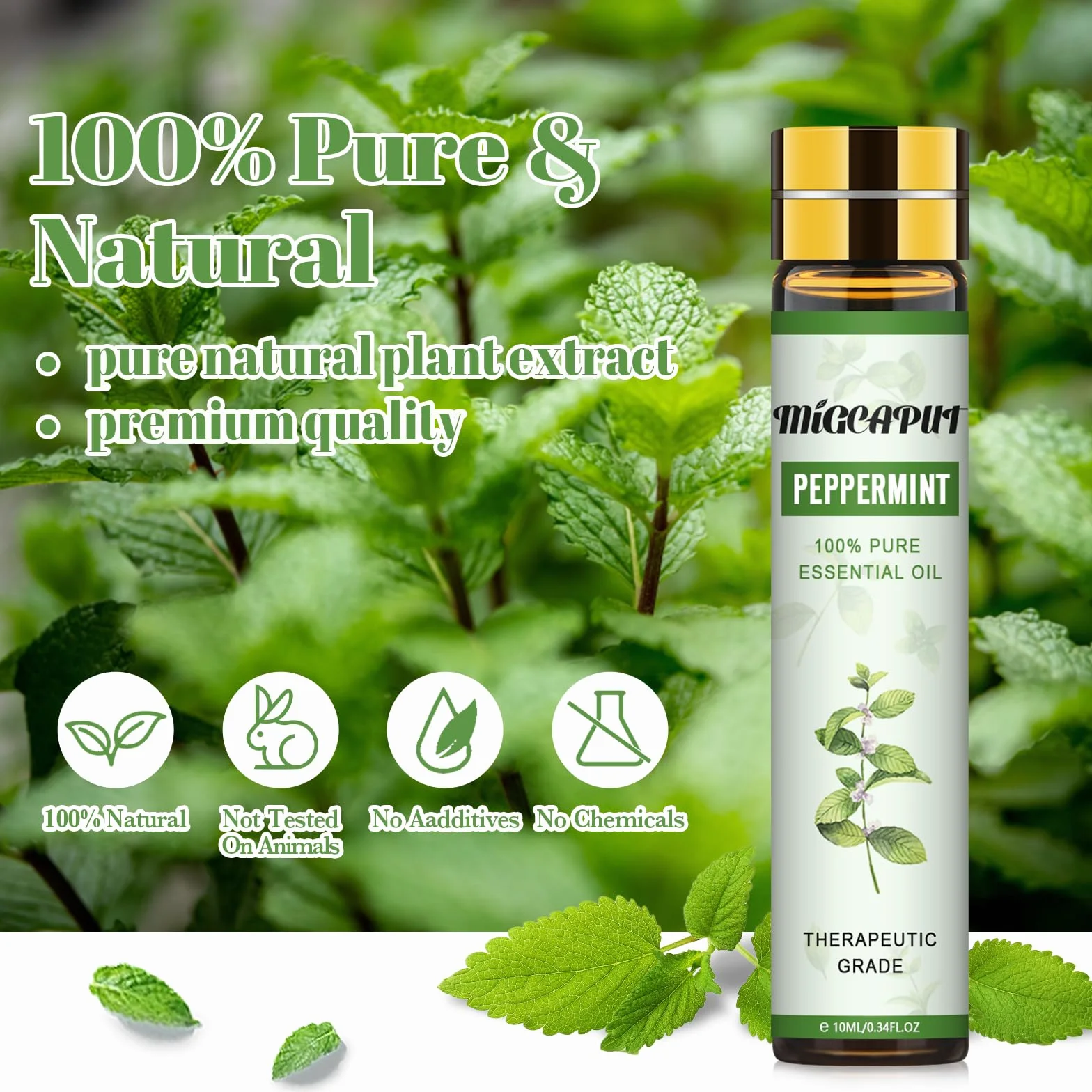 Olejek Eteryczny z Mięty Pieprzowej 100% Naturalny 2 x 10ML Zestaw do Aromaterapii