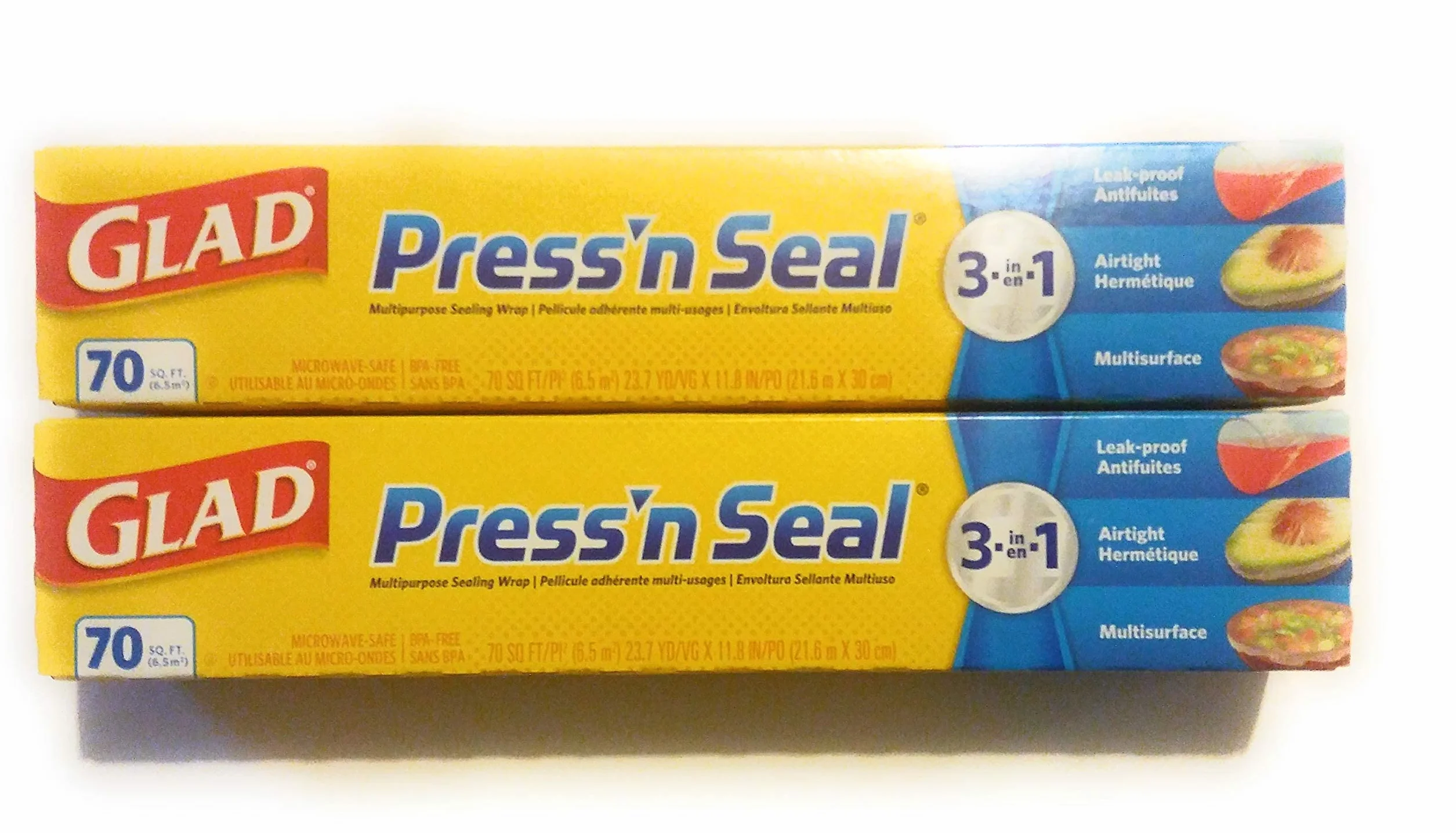 Glad Press 'n Seal Wrap (2-Pack, 70 sq. ft. each - Łącznie 140 sq. ft.) by Glad