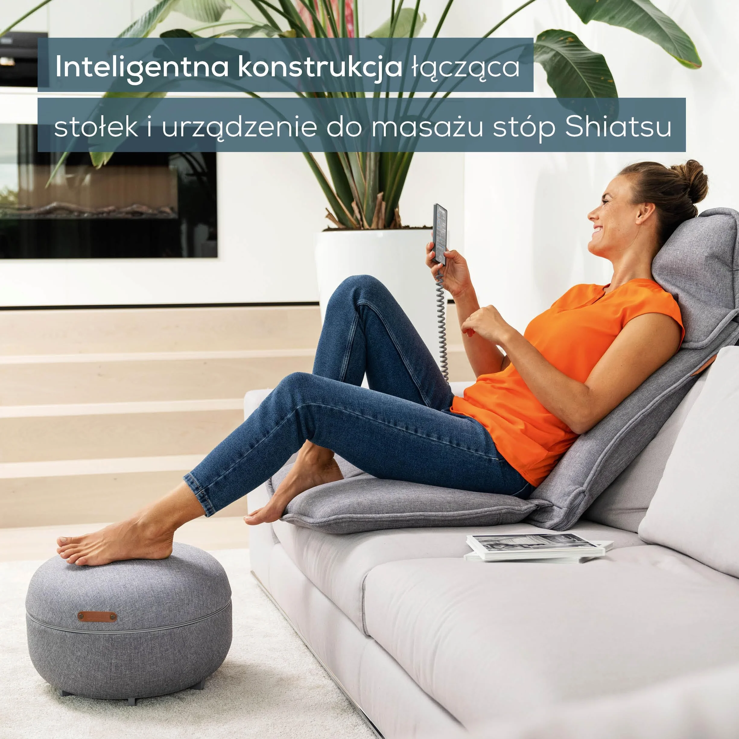 Beurer FM 120 Masażer do stóp Shiatsu 2 w 1 i nowatorski stołek do siedzenia, kojący masaż kompresyjny powietrzem dla relaksu i regeneracji, z przełączaną funkcją ogrzewania, jakościowa tkanina