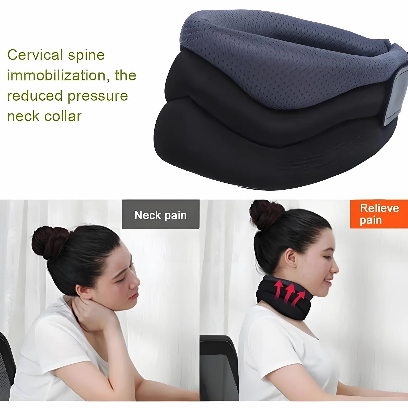 Vitavix Neck Support for Snoring, Necksupport - Never Snore Again, 2025 New Neck Brace for Sleeping, Adjustable Anti Snoring Neck Support, Adjustable Soft Foam Neck Brace Cervical Collar(1pc)