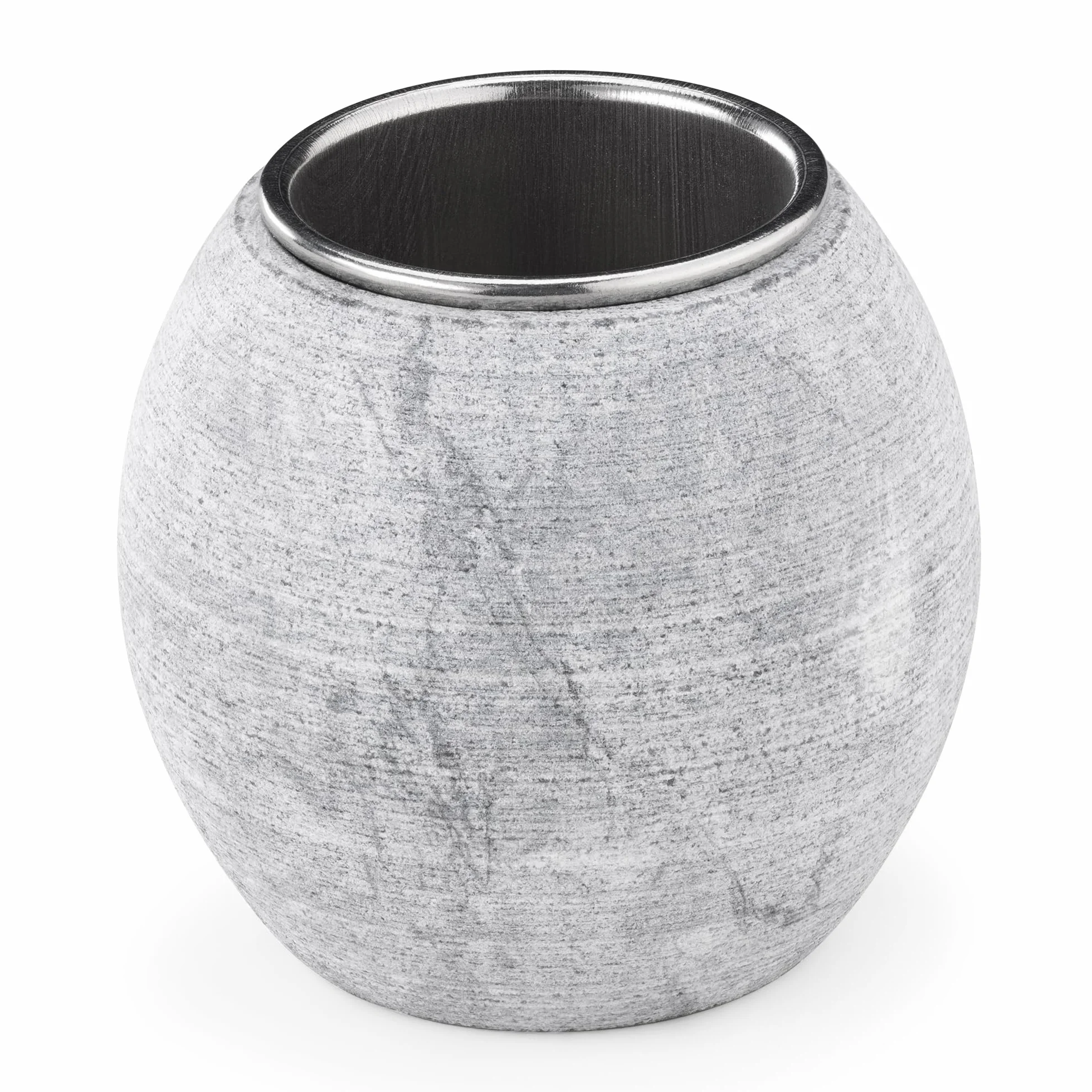 NavarisKamienna miska do aromaterapii w saunie - Jajko do sauny Hammam 5 x 5 cm z wyjmowanym kubkiem - Akcesoria do infuzji olejków eterycznych do perfum Spa