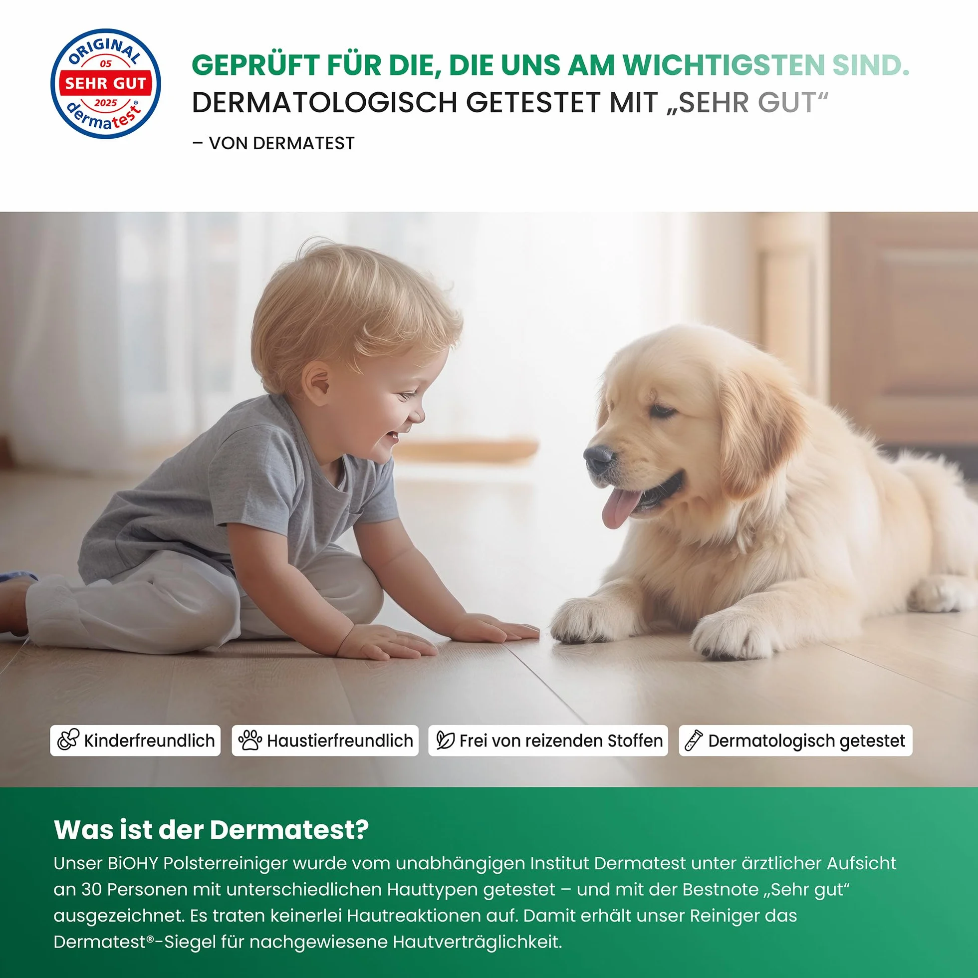 BiOHY środek do czyszczenia tapicerki (butelka 1l) | Idealny do sof, tapicerki, dywanów i tekstyliów | Nadaje się również do odkurzaczy | Usuwa wszelkie plamy (Polsterreiniger)