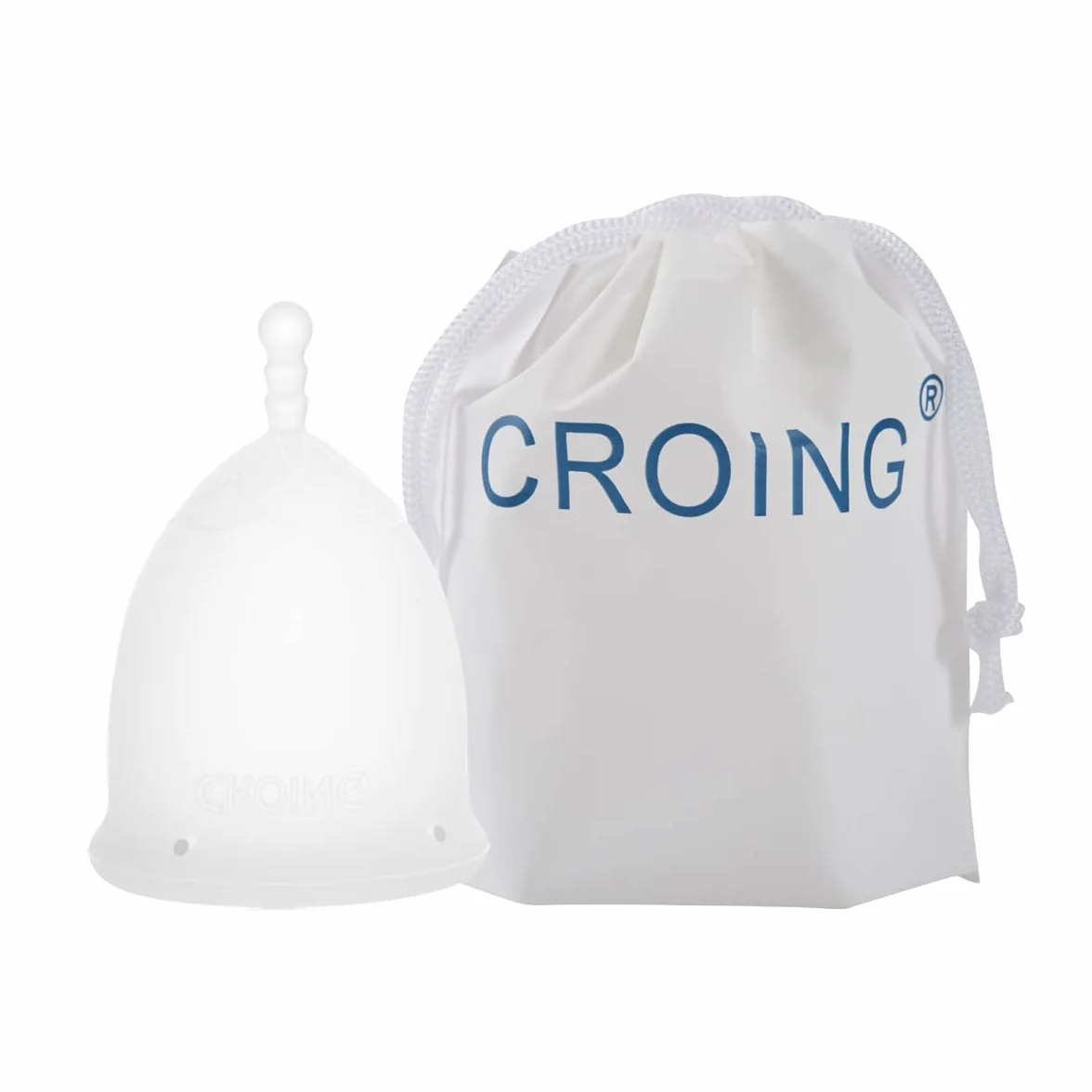 CROING 2 pcs Kubeczki menstruacyjne (Biały)