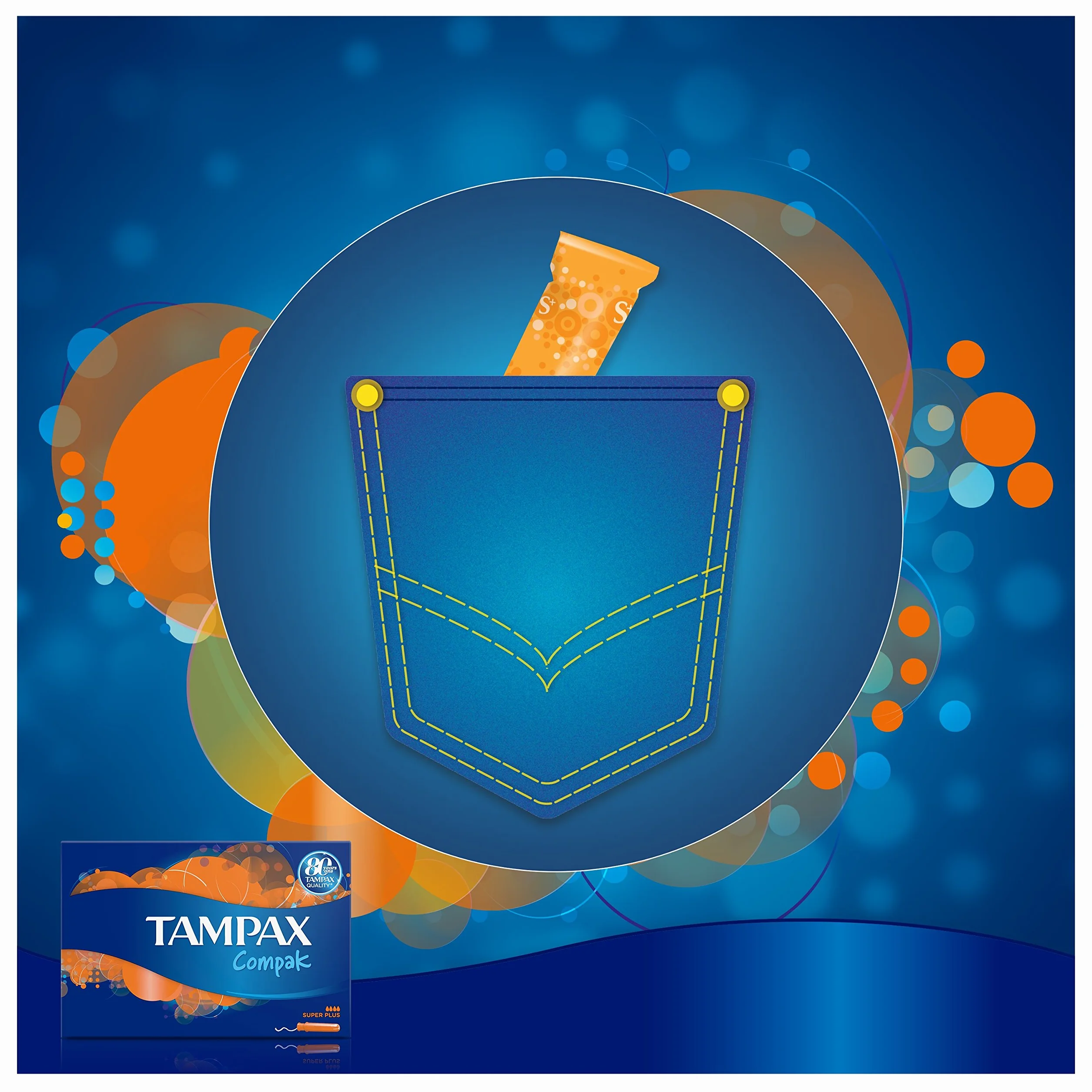 Tampax Compak Super+ tampony z aplikatorem 18 sztuk, ochrona przed wyciekiem