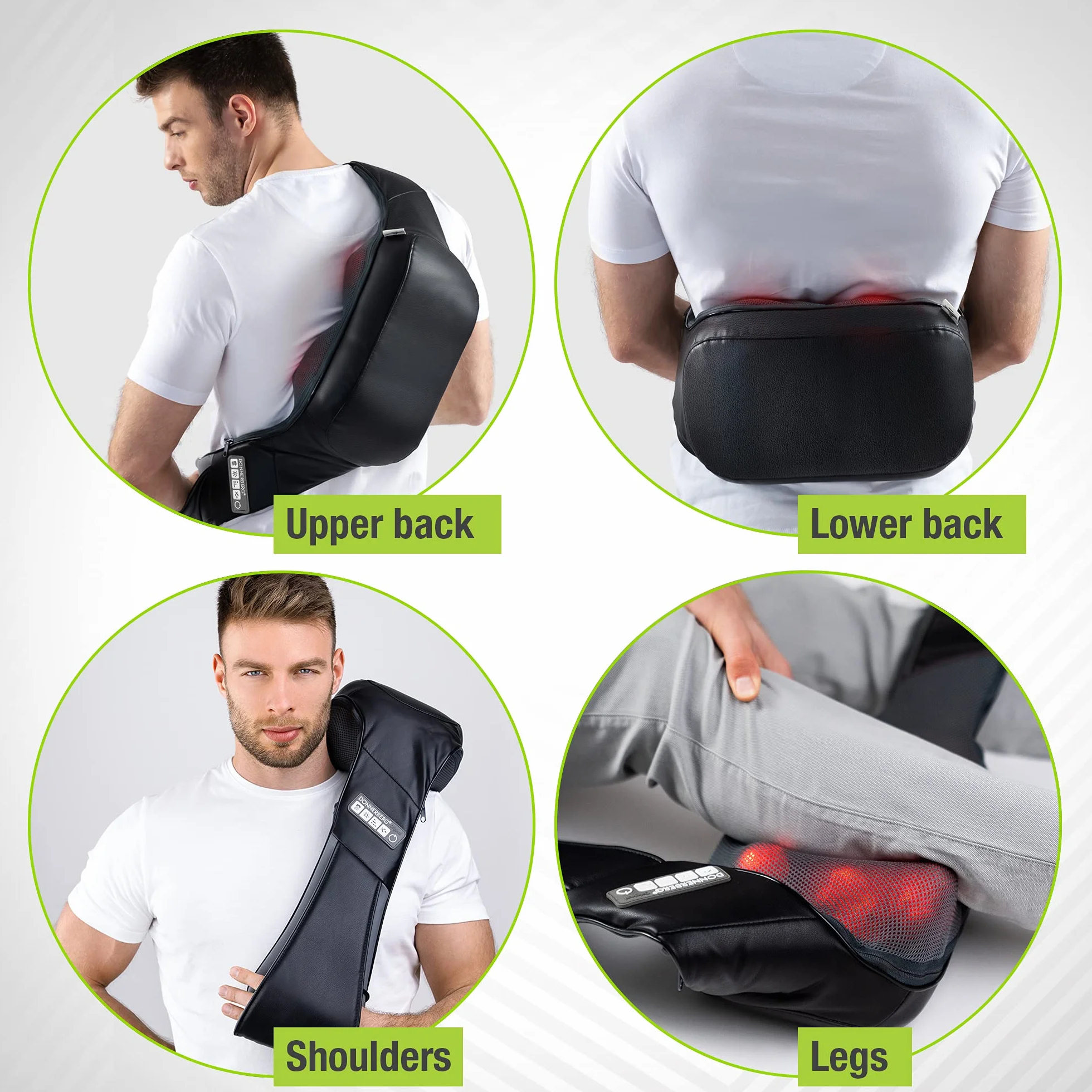 Donnerberg Masażer Szyi Shiatsu 4D z Ogrzewaniem na Podczerwień TÜV Süd 7-letnia Gwarancja
