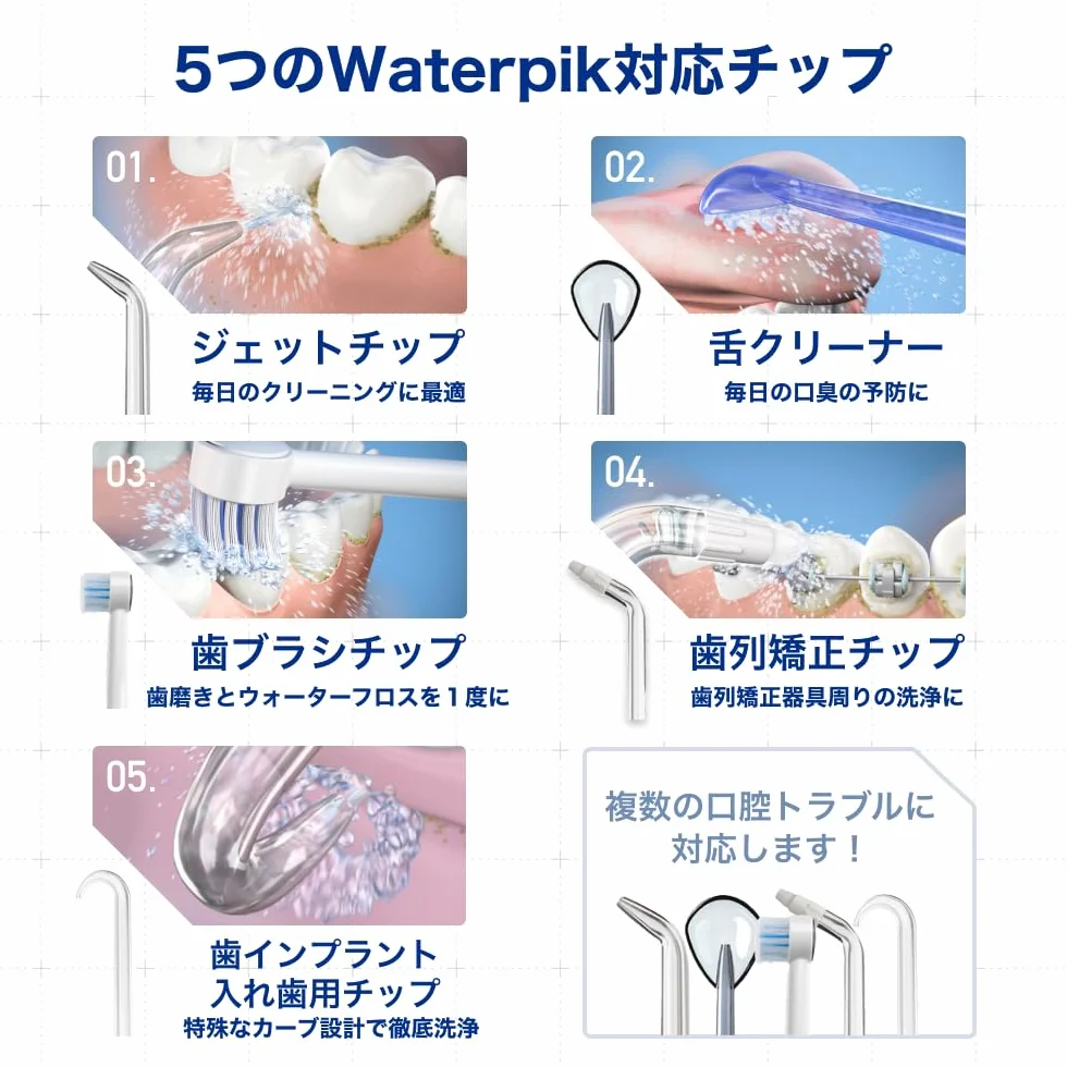 Waterpik Końcówka ortodontyczna do irygatorów, zapasowa końcówka do czyszczenia ortodoncji, zębów i dziąseł, 2 sztuki (OD-100E)