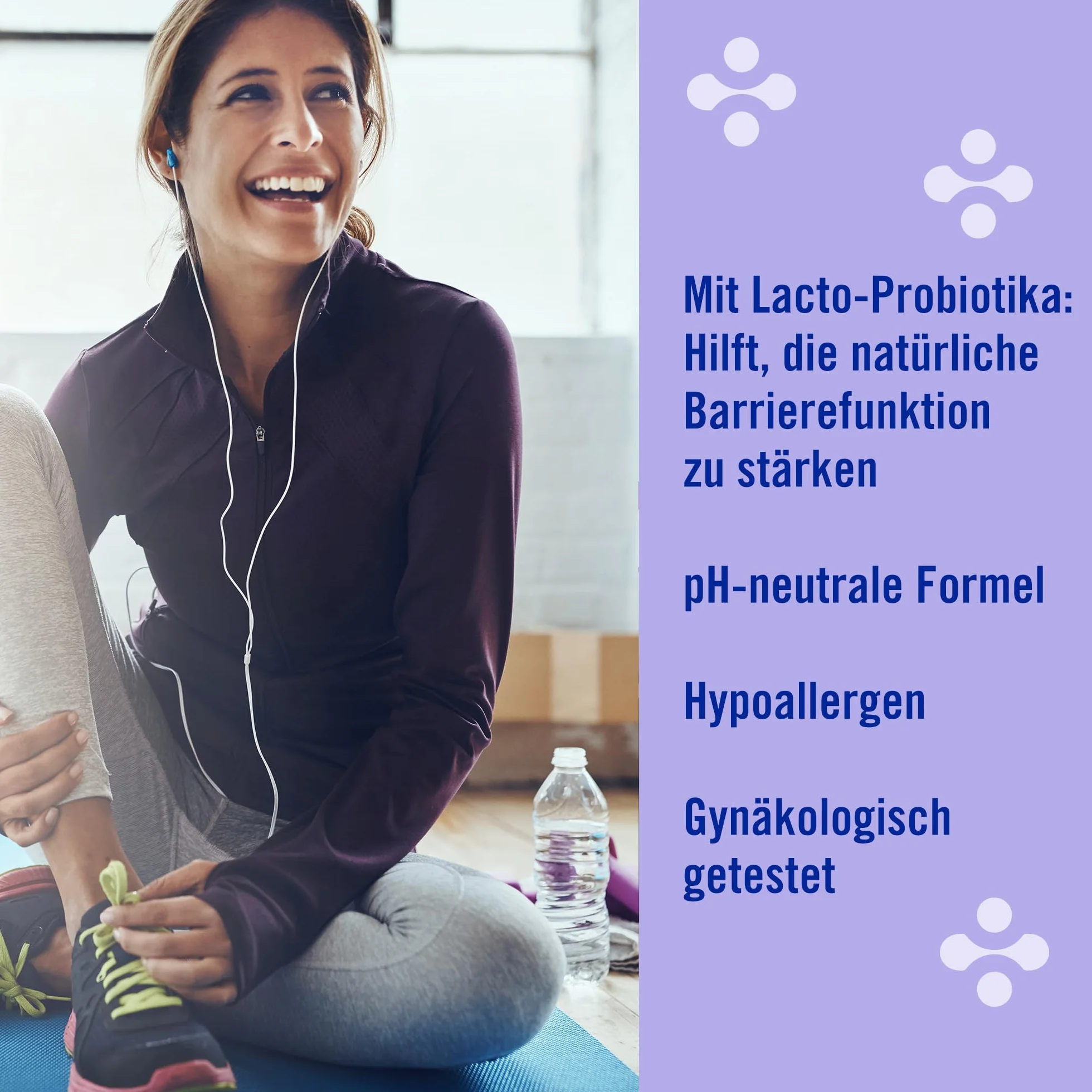 Vionell Balsam do mycia intymnego dla kobiet, równowaga pH, do codziennej higieny intymnej, do zewnętrznej pielęgnacji intymnej, z LactoPrebiotic, wzmacnia naturalną obronę 500 ml