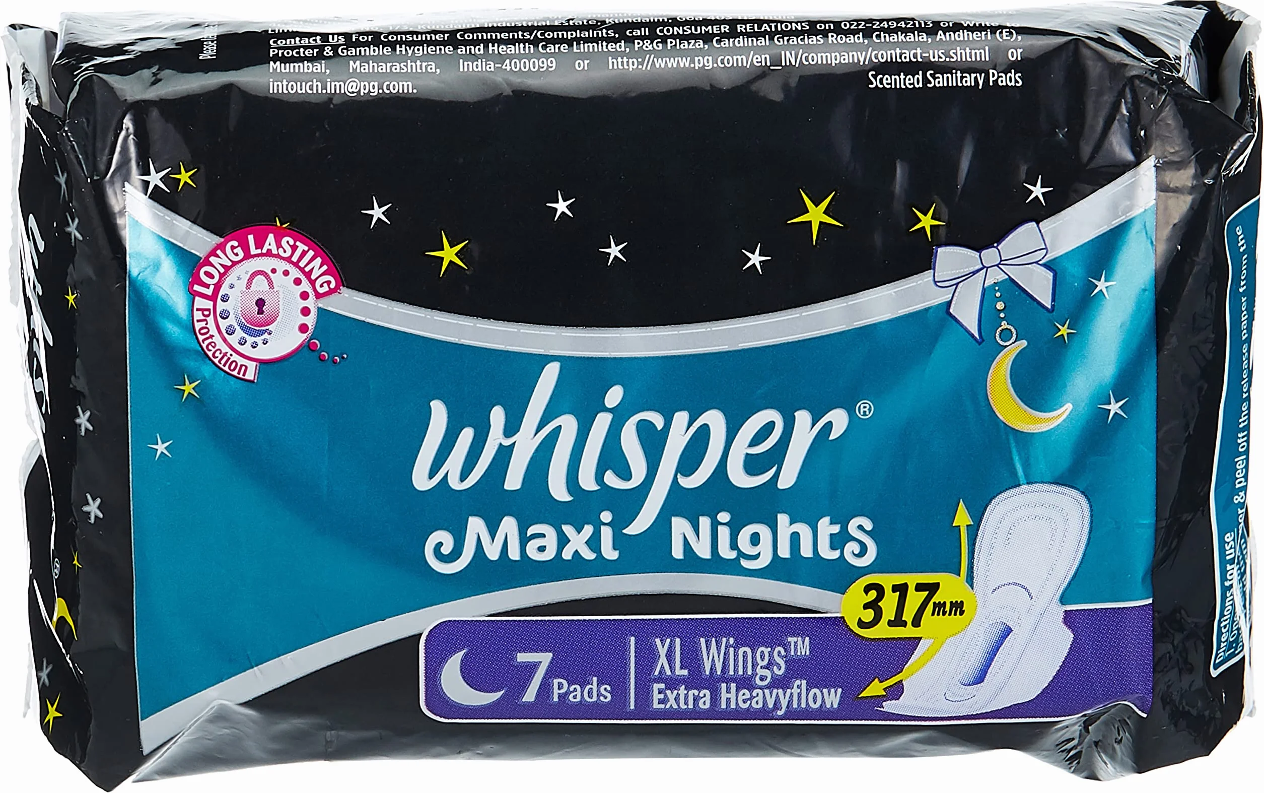 Whisper Maxi Overnight Podpaski higieniczne XL 7 sztuk
