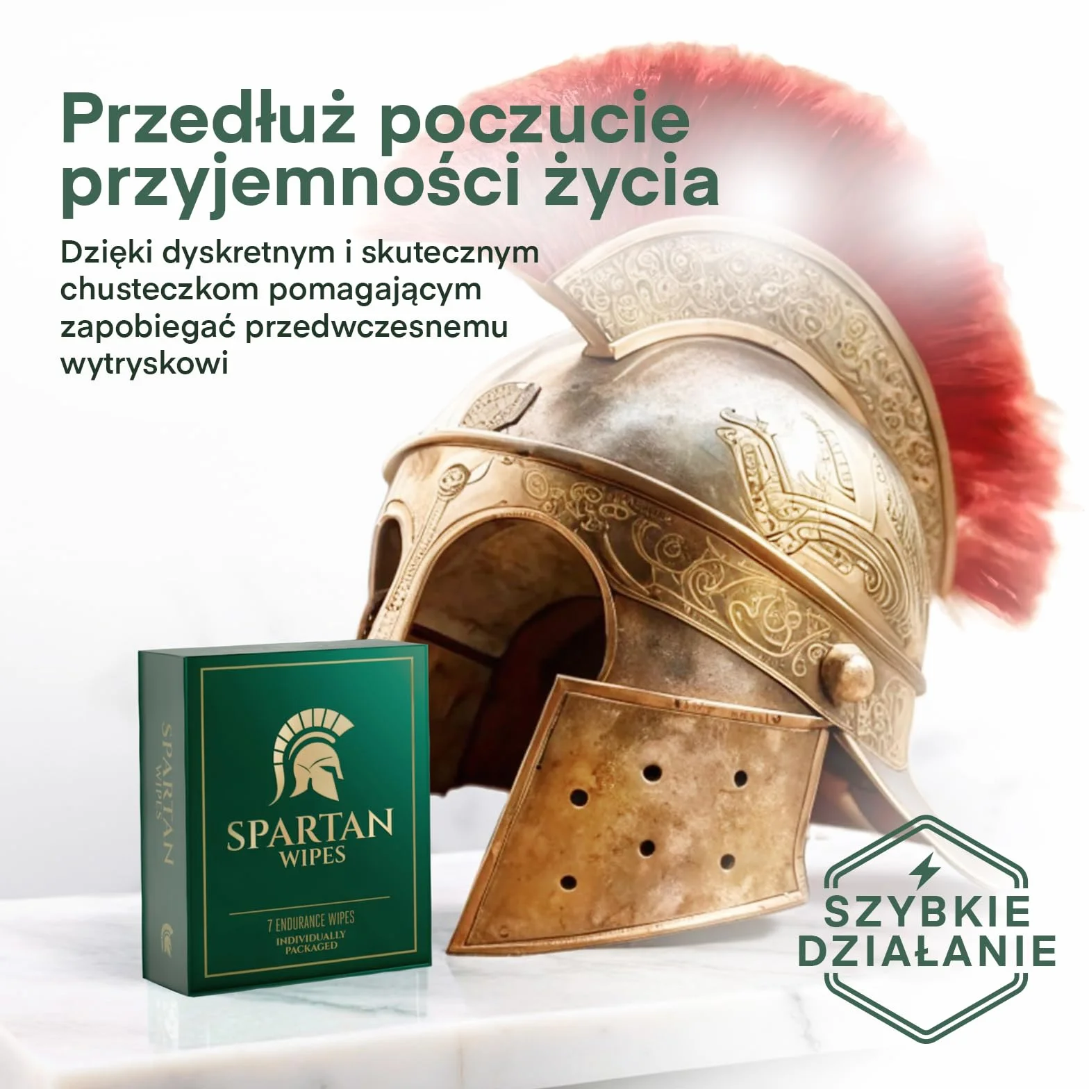 Chusteczki opóźniające dla mężczyzn - Dłuższe wytrzymywanie i większa kontrola - 7 pojedynczo zapakowanych chusteczek - Dla wytrzymałości i wydajności
