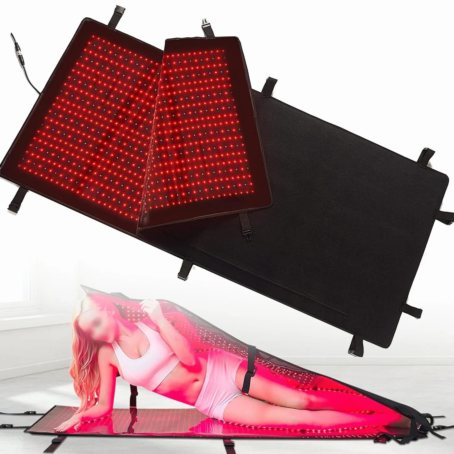 2520 sztuk diody LED mata do terapii światłem czerwonym do ciała-urządzenie do terapii światłem podczerwonym, podkładka do terapii światłem w bliskiej podczerwieni