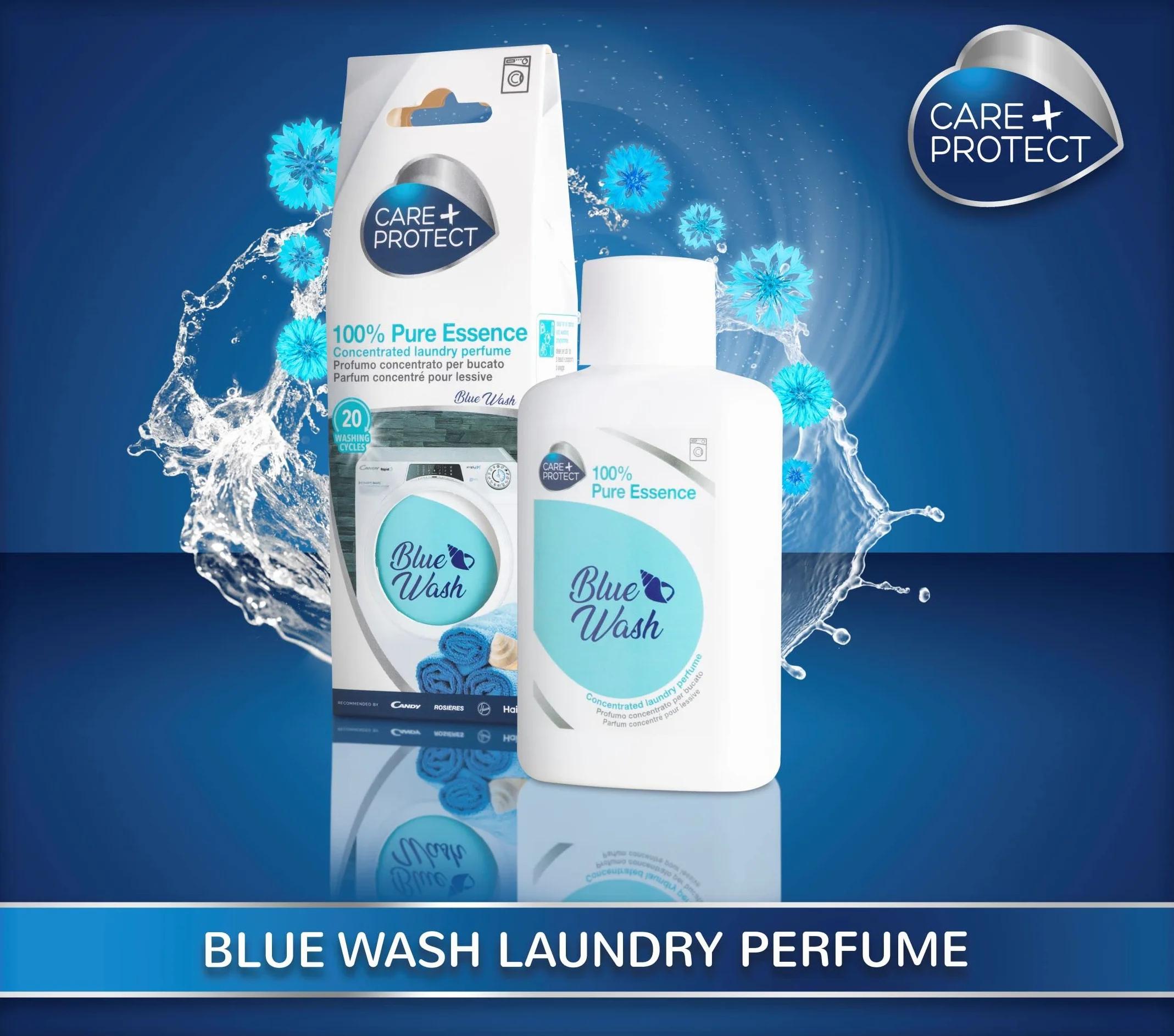Care + Protect Blue Wash perfumy do prania skoncentrowany zapach 100 ml