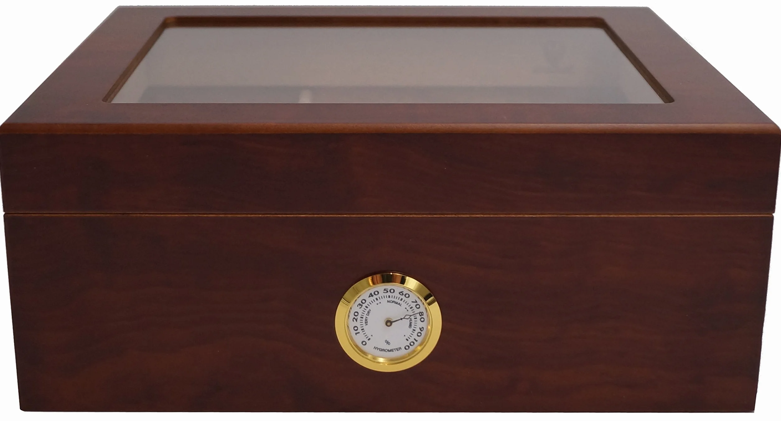 GERMANUS Cigar Humidor klasyczne biurko na ok. 50 cygar, brązowe, z higrometrem i nawilżaczem oraz instrukcją GERMANUS