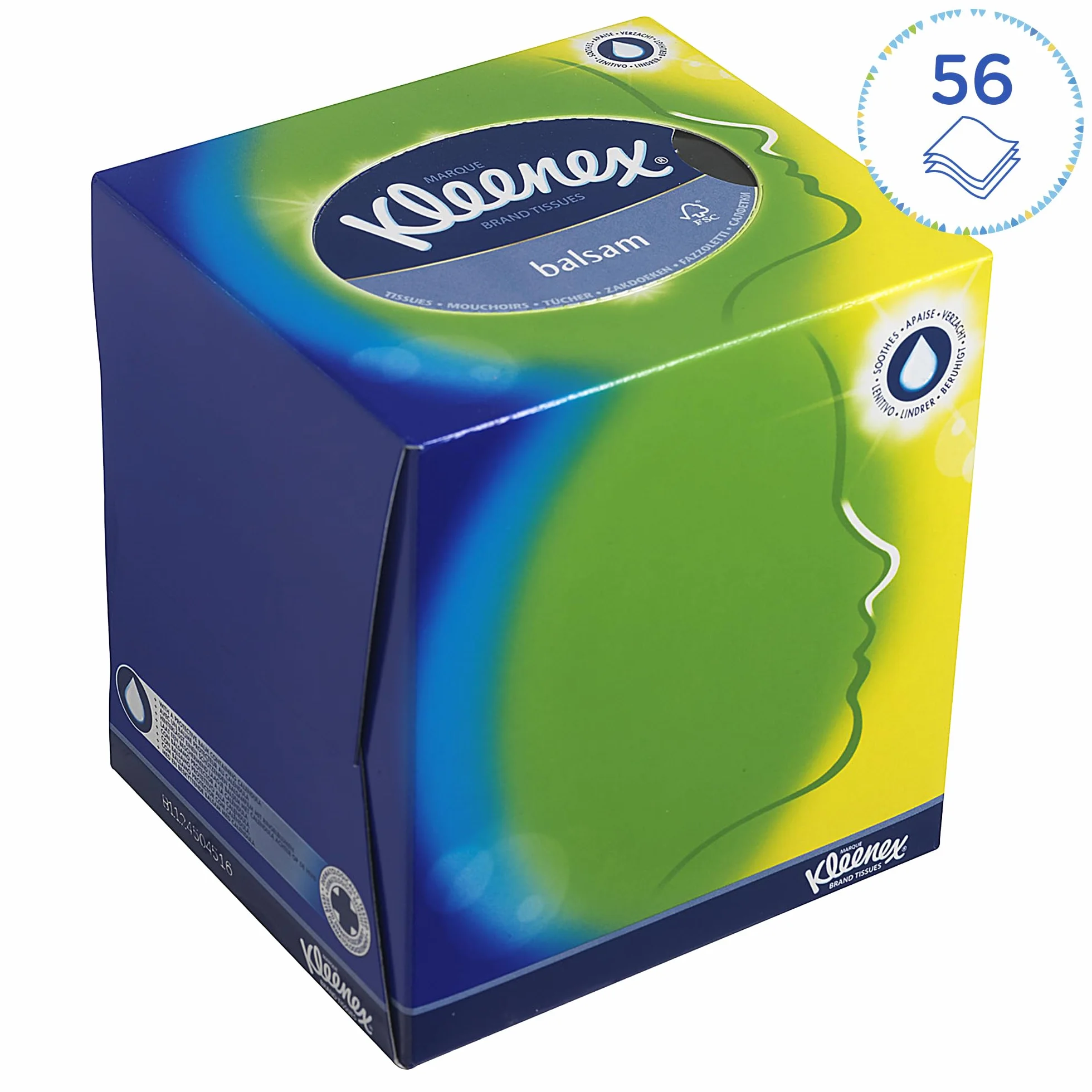 Kleenex Chusteczki do twarzy w kostce 8825 białe 3-warstwowe 12 x 56 (672 arkusze)