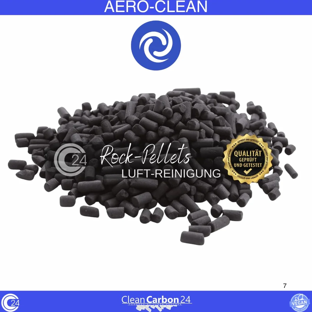 Rock-Pellets Granulki z węglem aktywnym Ø 4 mm CC24 AERO-CLEAN do oczyszczania powietrza 5 litrów
