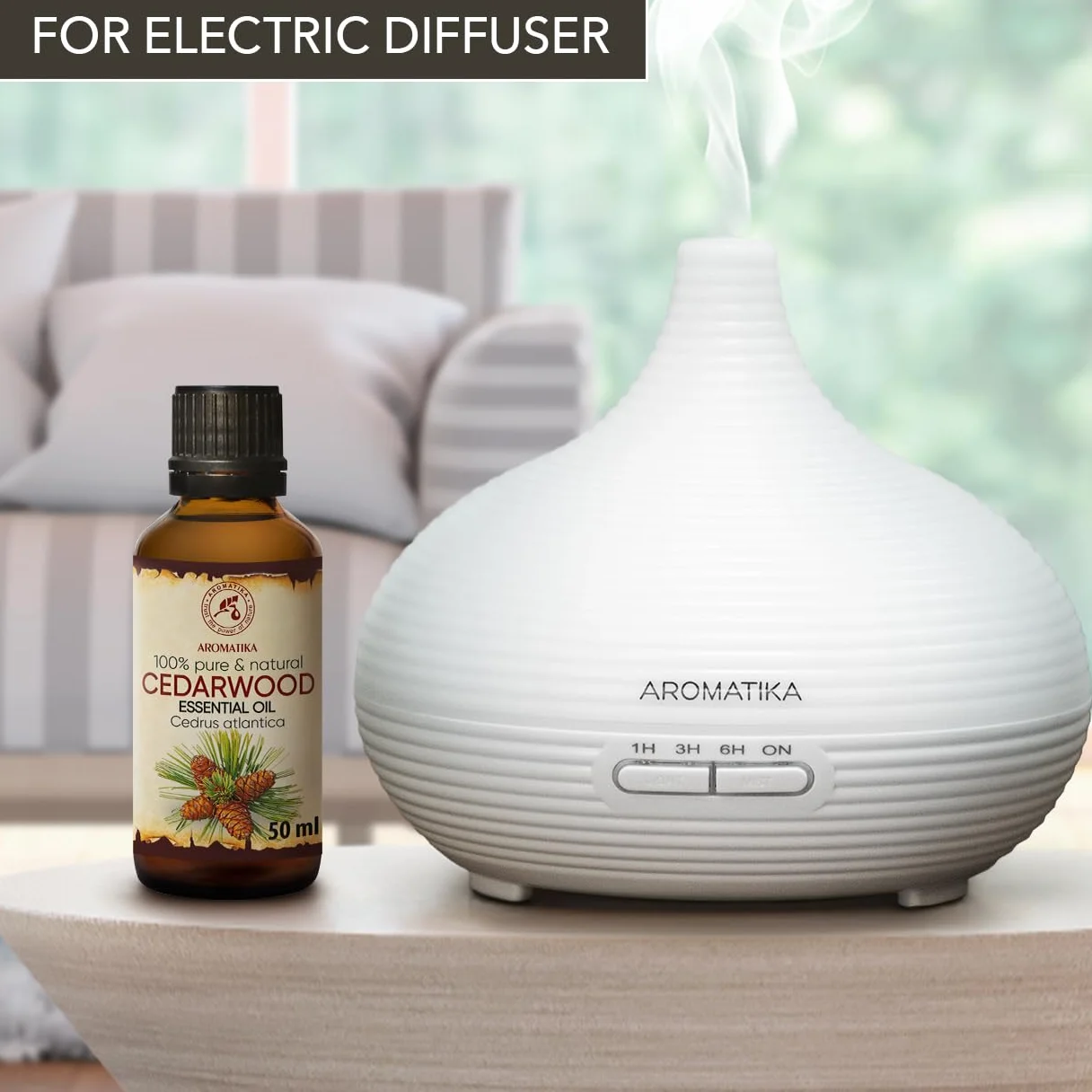 Olejek Eteryczny z Drewna Cedrowego 50 ml - Cedrus Atlantica - Olejek Aromatyczny do Dyfuzora - Aromaterapia - Świece Zapachowe - Mydła - Odświeżanie Powietrza