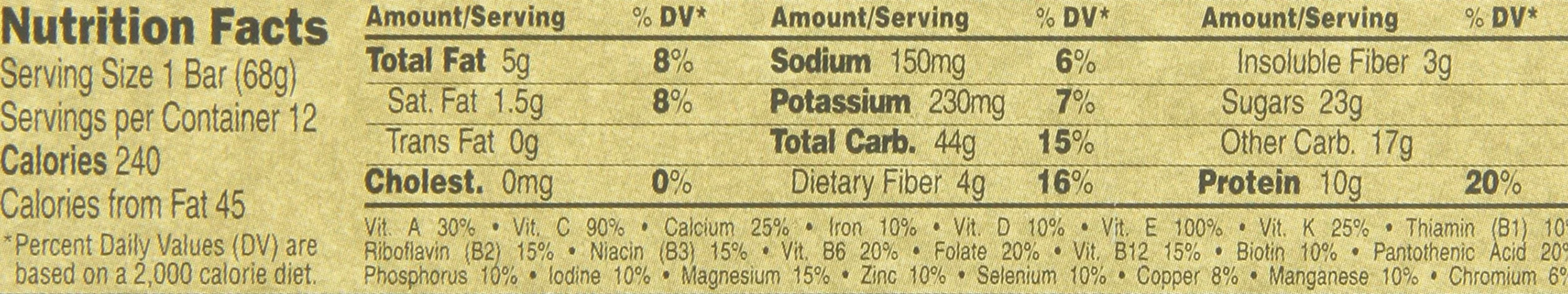 Clif Bar Baton energetyczny Chocolate Chip, 12 x 68 g