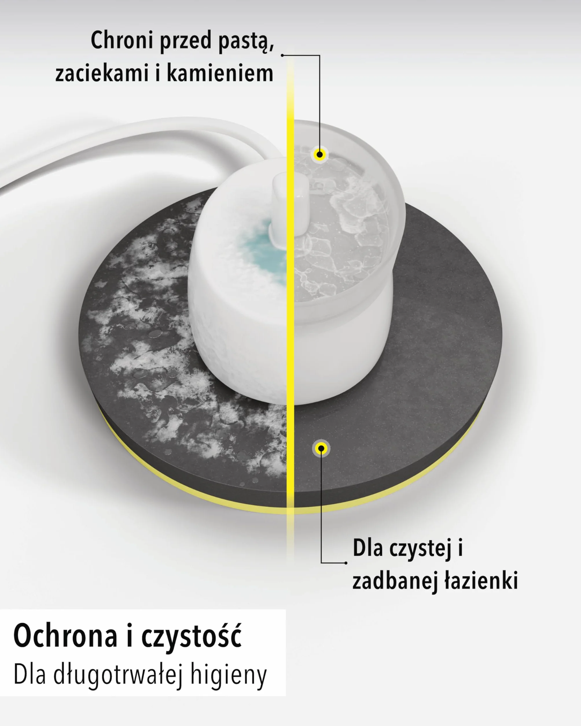 Qikfresh Silikonowa osłona kompatybilna z Oral-B typ 3757 ładowarkę - Higieniczna pokrywa do bazy szczoteczki - Mrożony transparent