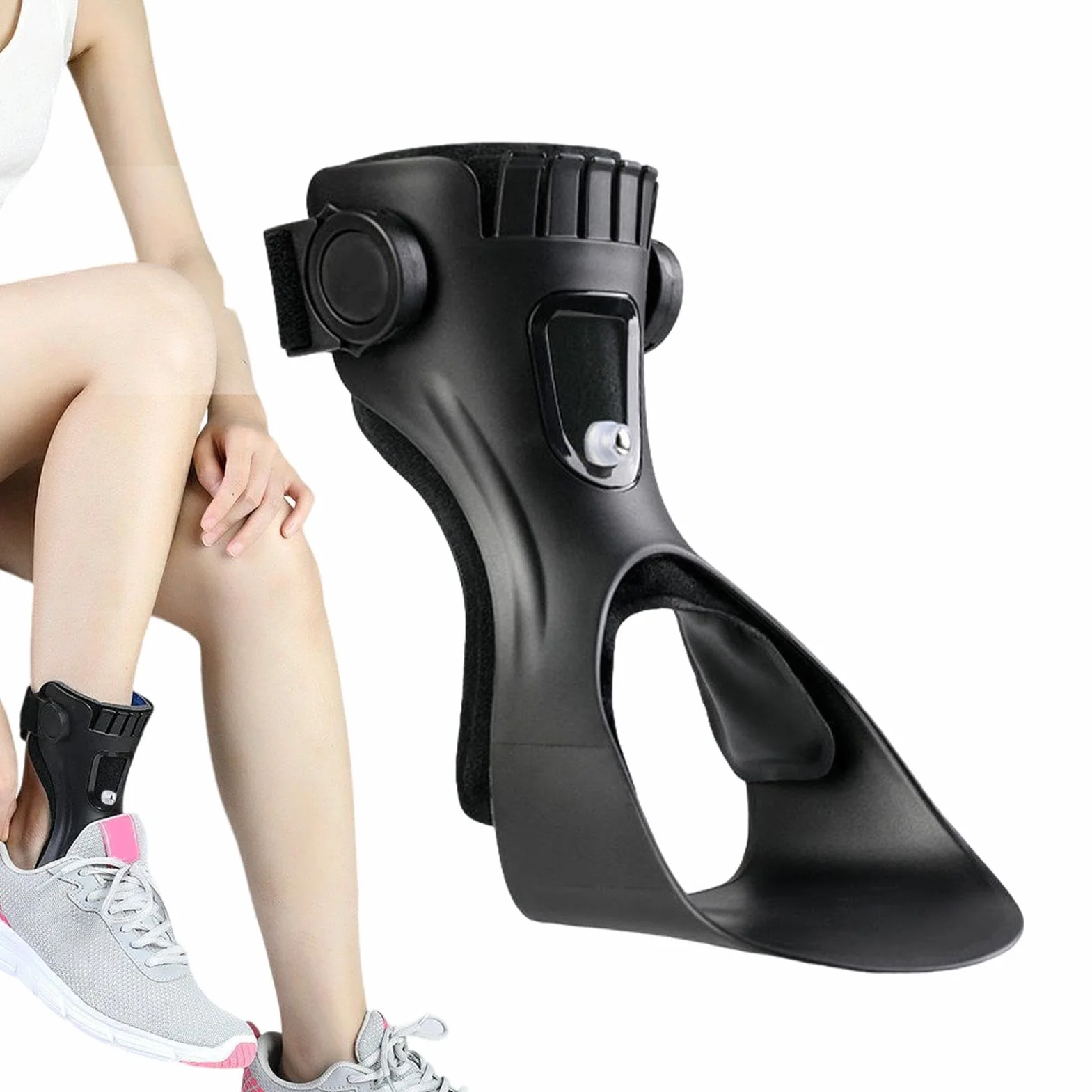 Orteza podnosząca stopę Drop Foot Brace, stabilizator kostki, dla kobiet, mężczyzn, do chodzenia, treningu, 12 x 8 x 24 cm