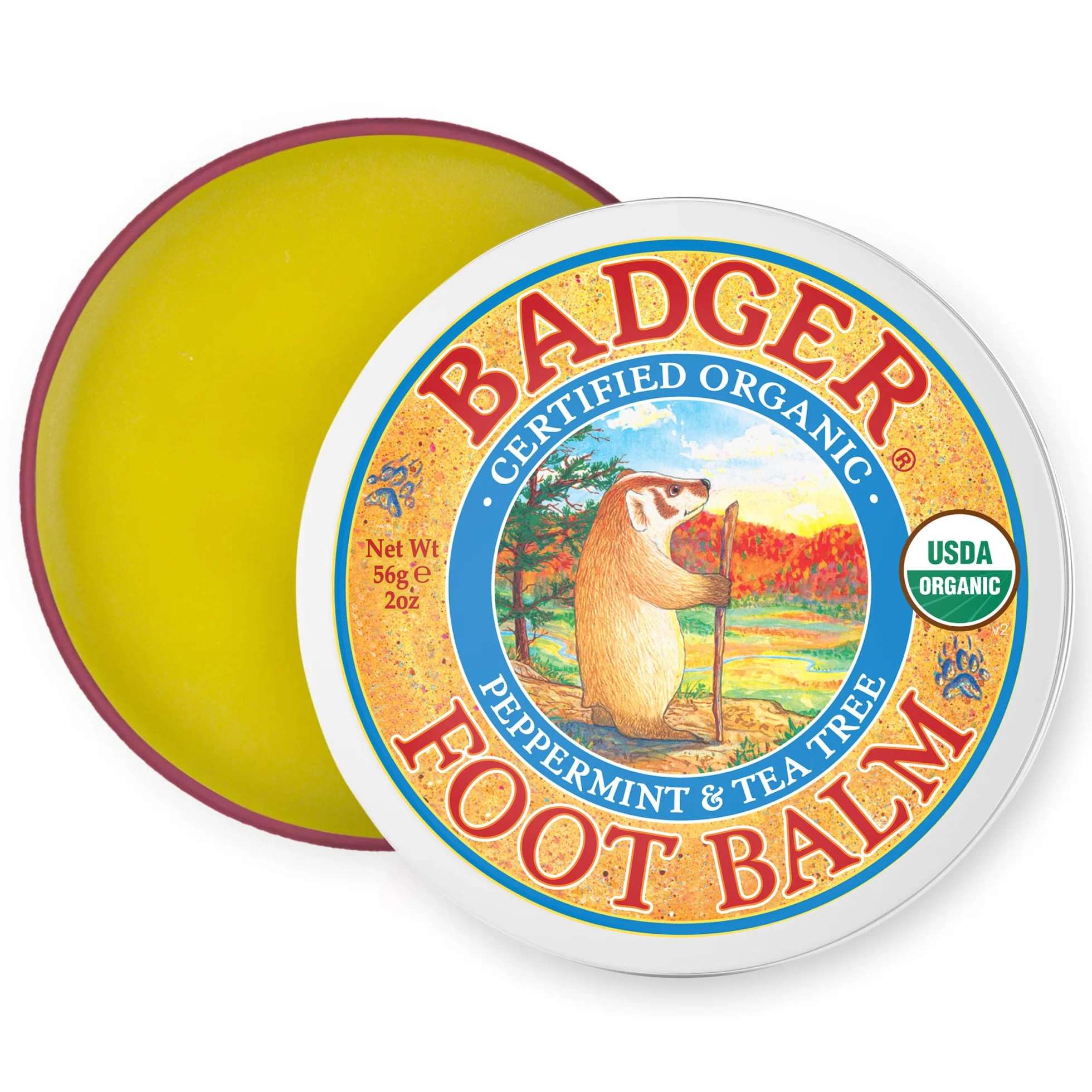 Badger Foot Balm – balsam do stóp, 1 opakowanie (1 x 56 g)