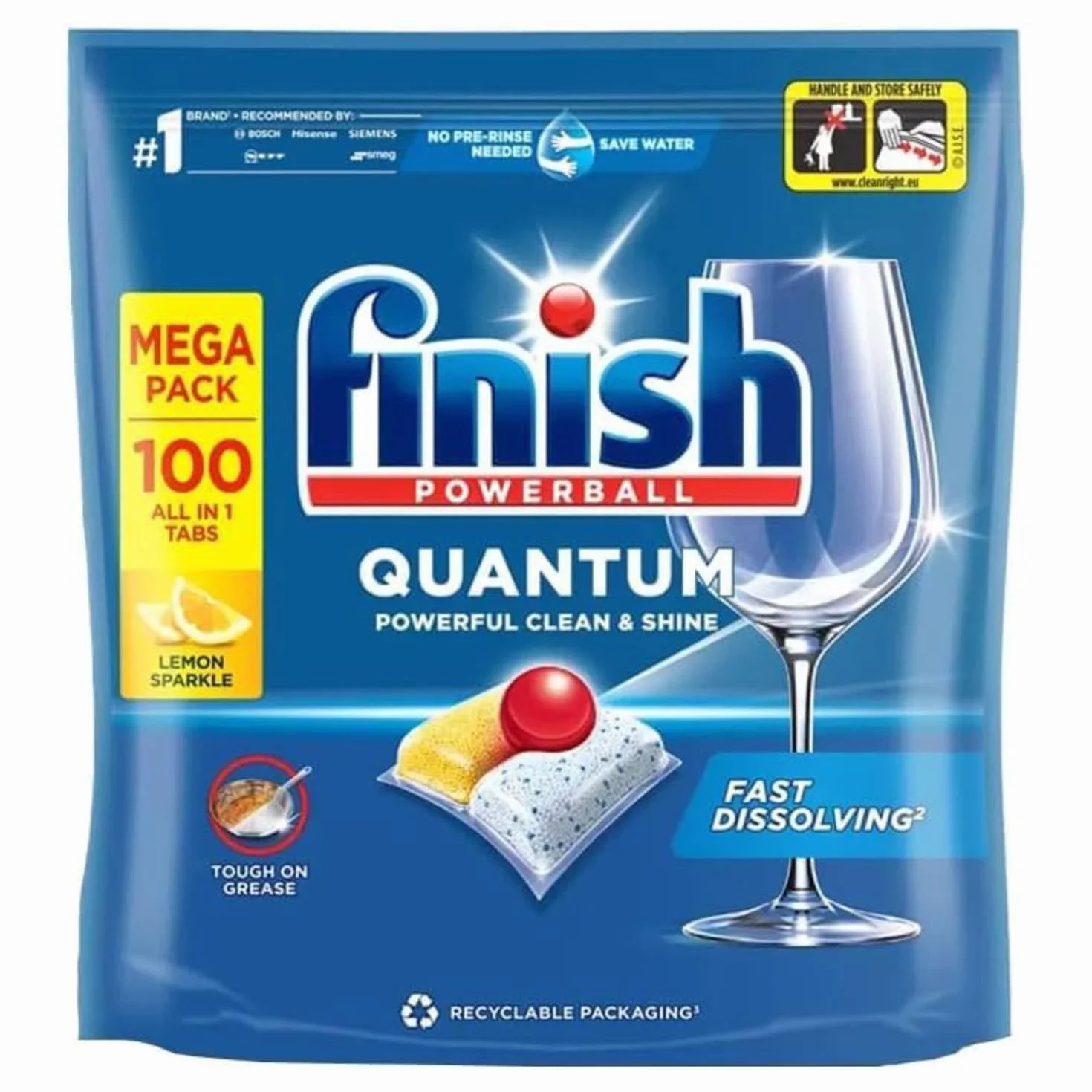 Finish Quantum Infinity Shine Tabletki do zmywarki 100 sztuk, cytryna