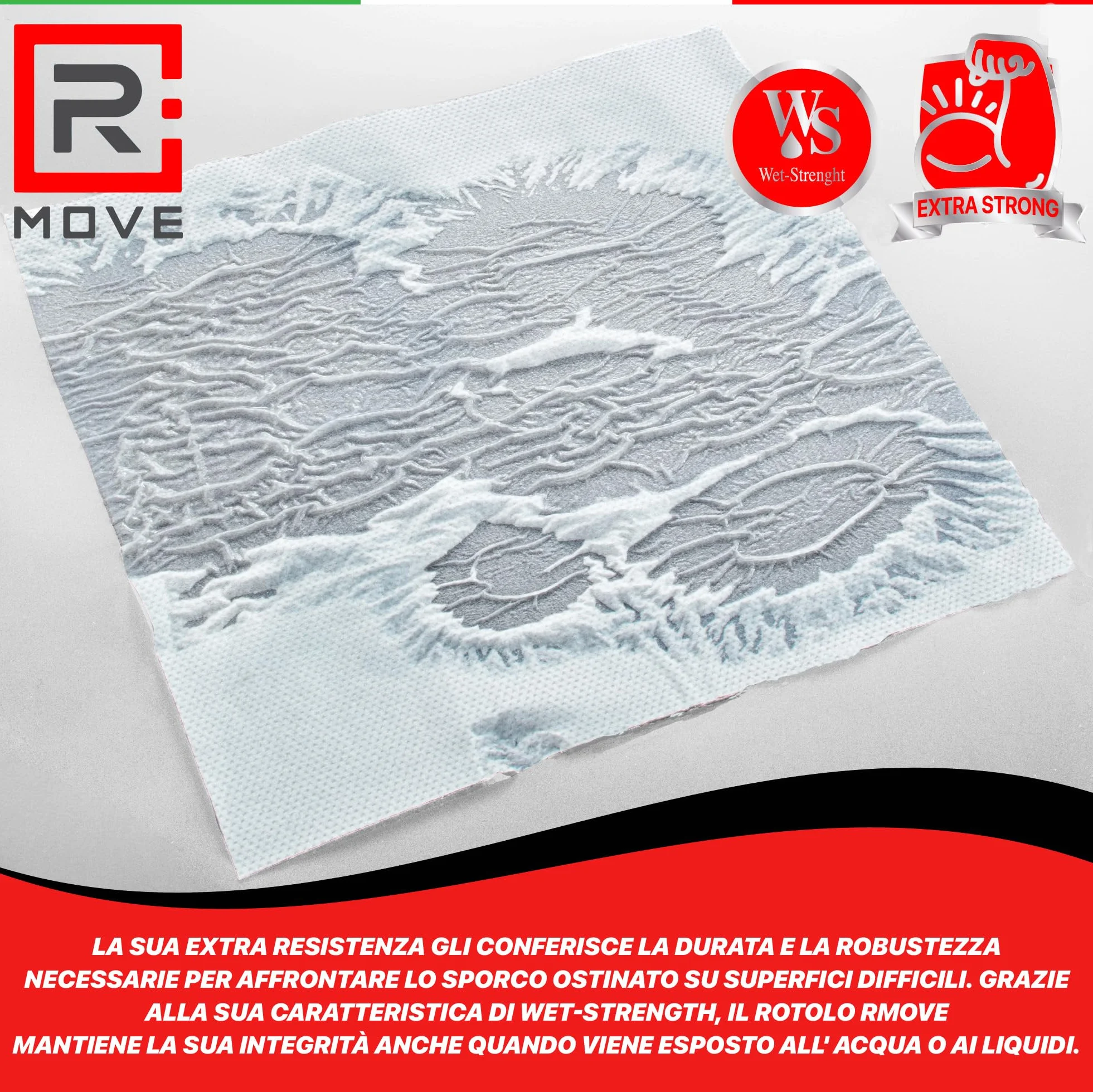 R MOVE 2 rolki papieru do suszenia 1,7 kg 900 rozdarć 2-warstwowa czysta celuloza ręcznik papierowy kuchenny