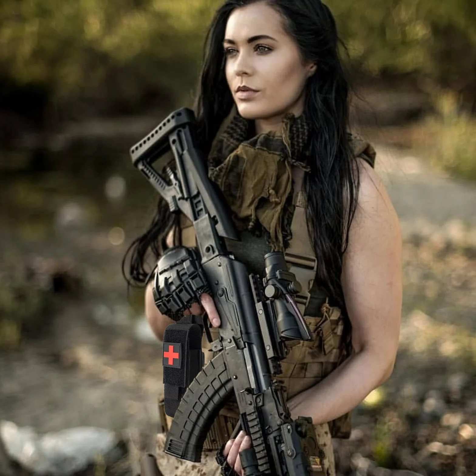 Taktyczny uchwyt na opaskę uciskową Molle, nylon, wodoodporny, do sportów na świeżym powietrzu, na kemping, wędrówki, wspinaczkę, pierwszą pomoc, nagły wypadek, EDC, sprzęt survivalowy, policję