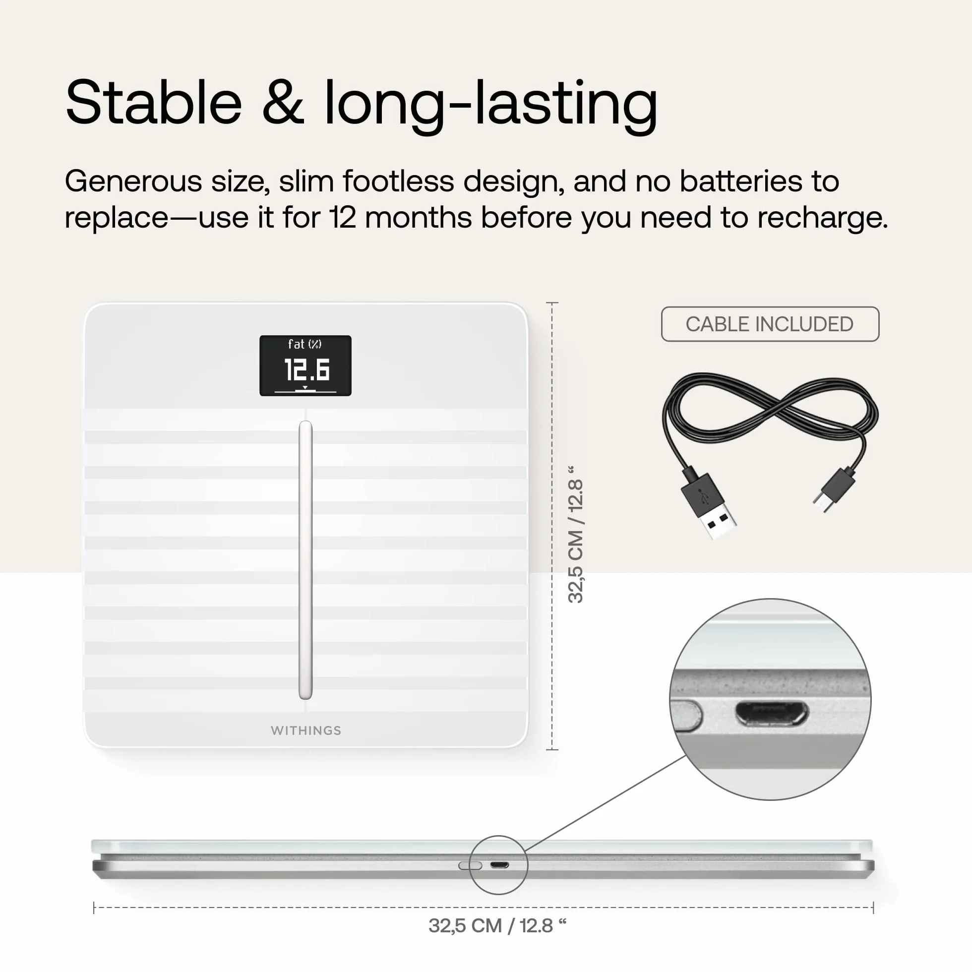Withings Body Cardio WLAN Smart waga z funkcją składu ciała, pomiar tętna, BMI