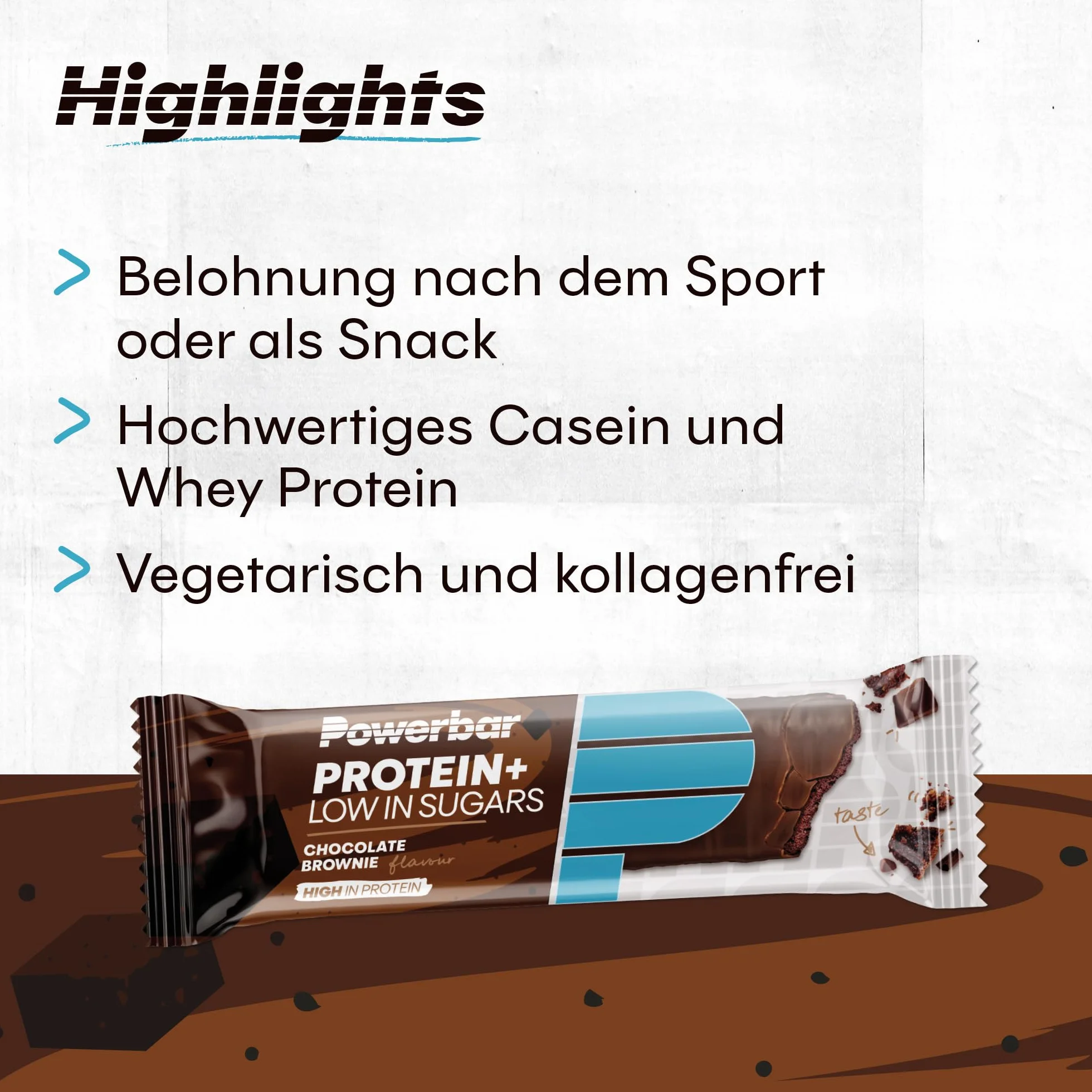 Powerbar Protein Plus Low Sugar Bar (16x35g) Chocolate Brownie - Batony - Batony proteinowe