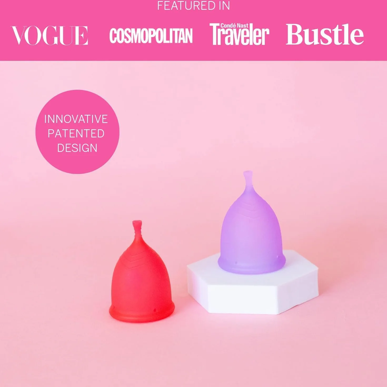 Pixie Menstrual Cup Ranga 1 dla najbardziej komfortowych miseczek menstrualnych i lepszego usuwania stem niż wszystkie inne marki. Każdy kubek jest kupiony z kobietą w potrzebach w przypadku dużych