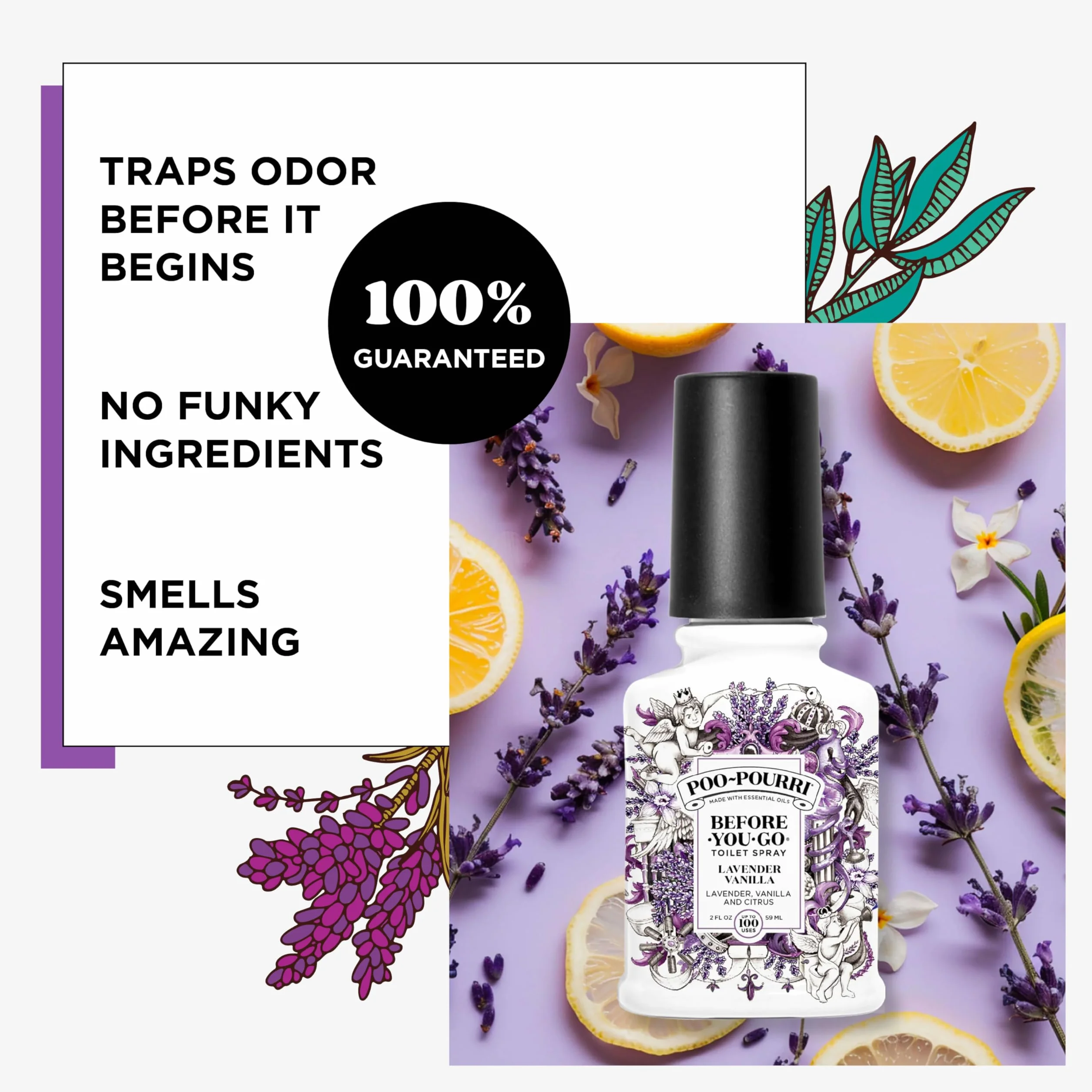 Poo-Pourri Lavender Vanilla Toilet Spray 59 ml
