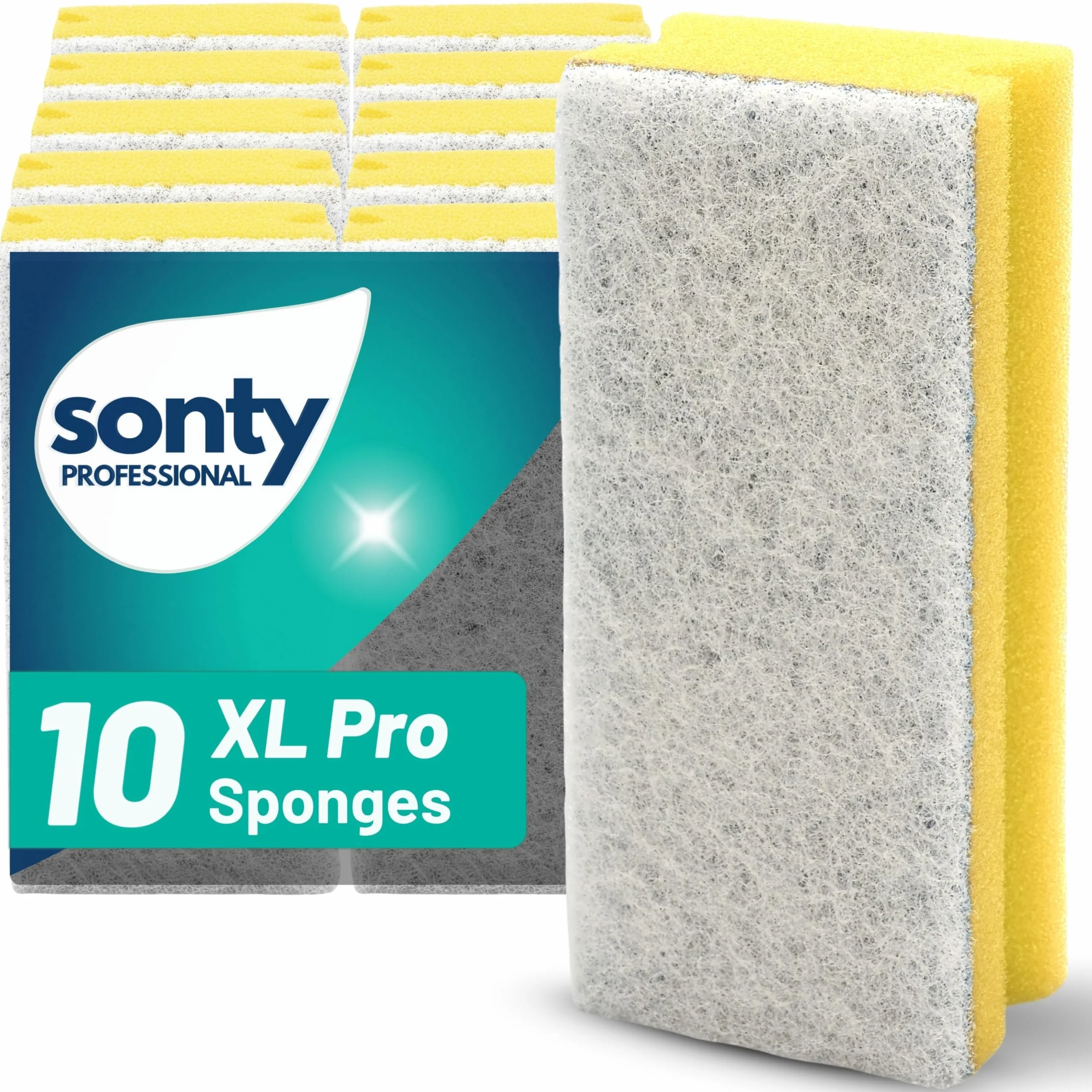 Sonty gąbki do czyszczenia 15 x 7 x 4 cm białe nie rysujące się 10 sztuk