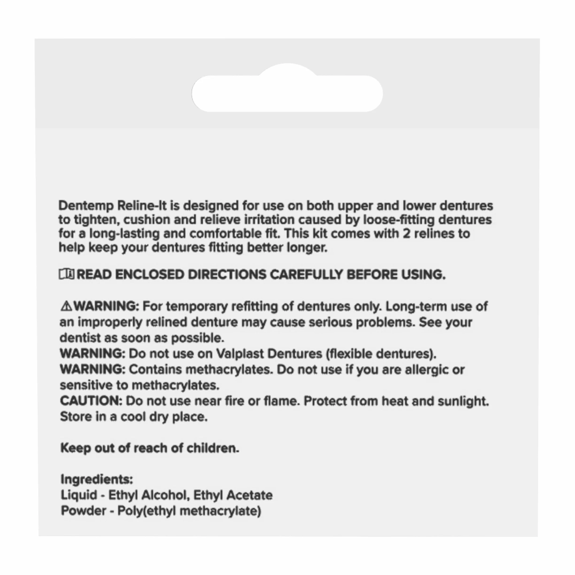 Dentemp Advanced Formula Reline It Zestaw do zmiany protezy