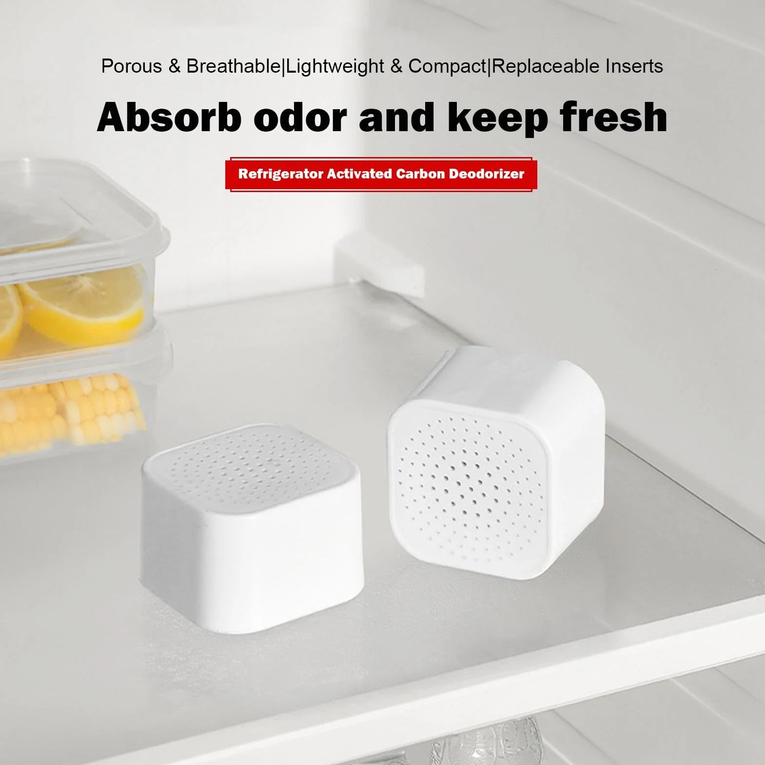 Fridge Deodorizer Odor Remover Kitchen Accessories Refrigerator Device Air Purifying 1.45 x 0.98 Inch