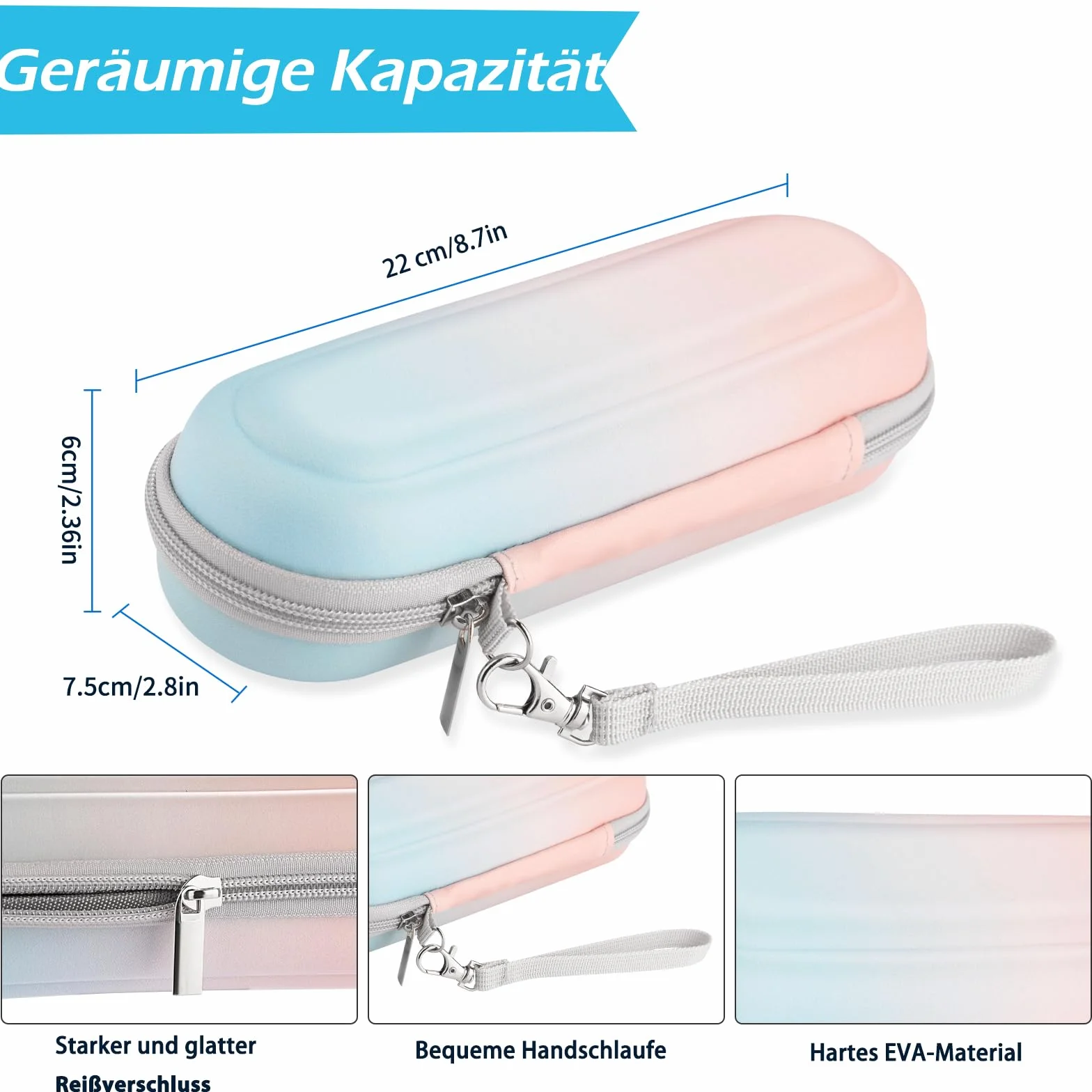 etui podróżne na szczoteczki do zębów Oral-B/Oral-B Pro/Philips Sonicare, przenośna twardoziarna torba podróżna