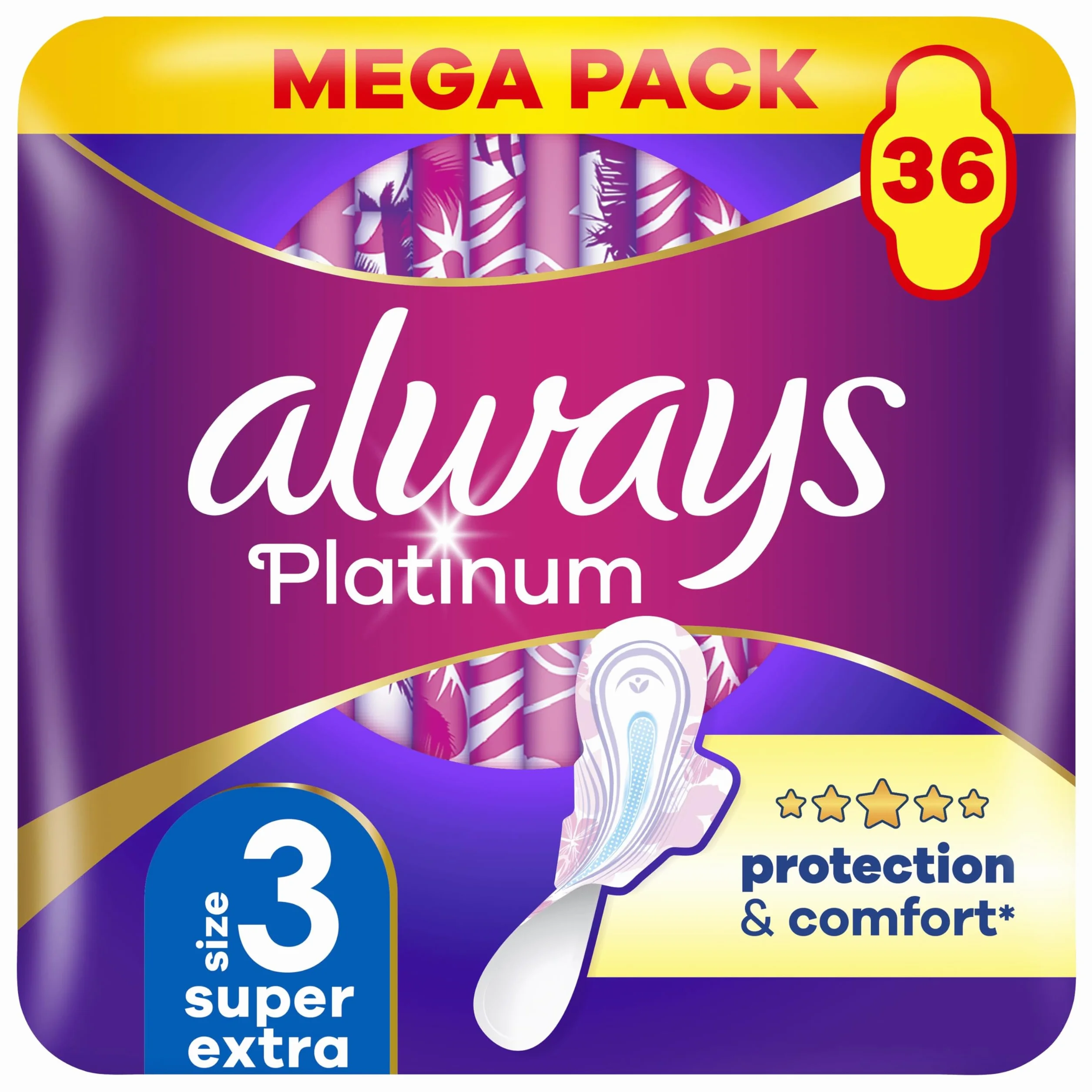 Podpaski ze skrzydełkami Always Platinum Super Extra rozmiar 3 36 sztuk